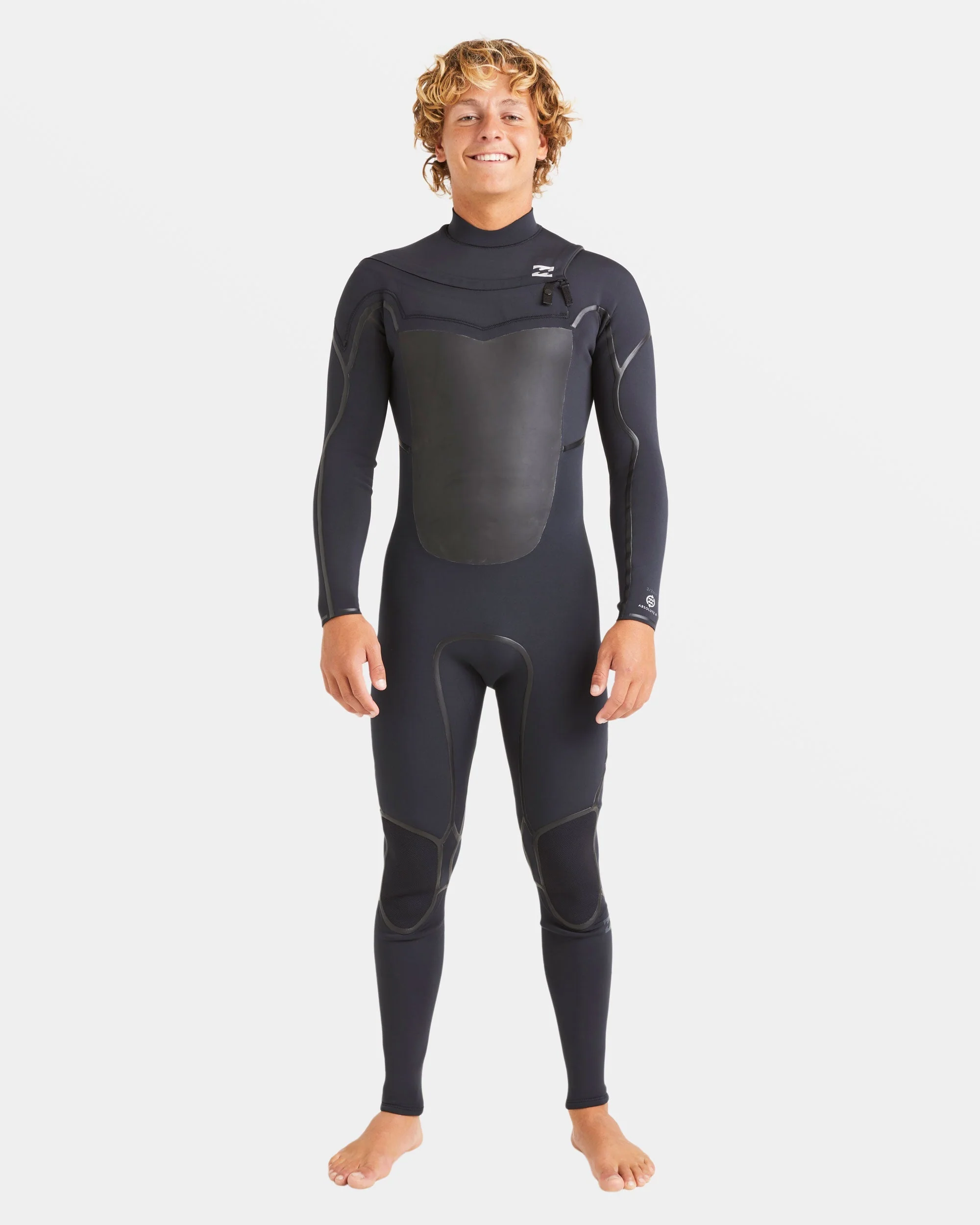 3/2mm Absolute Natural+ Upcycler Liquid Seal Chest Zip Wetsuit - Black - Image 7