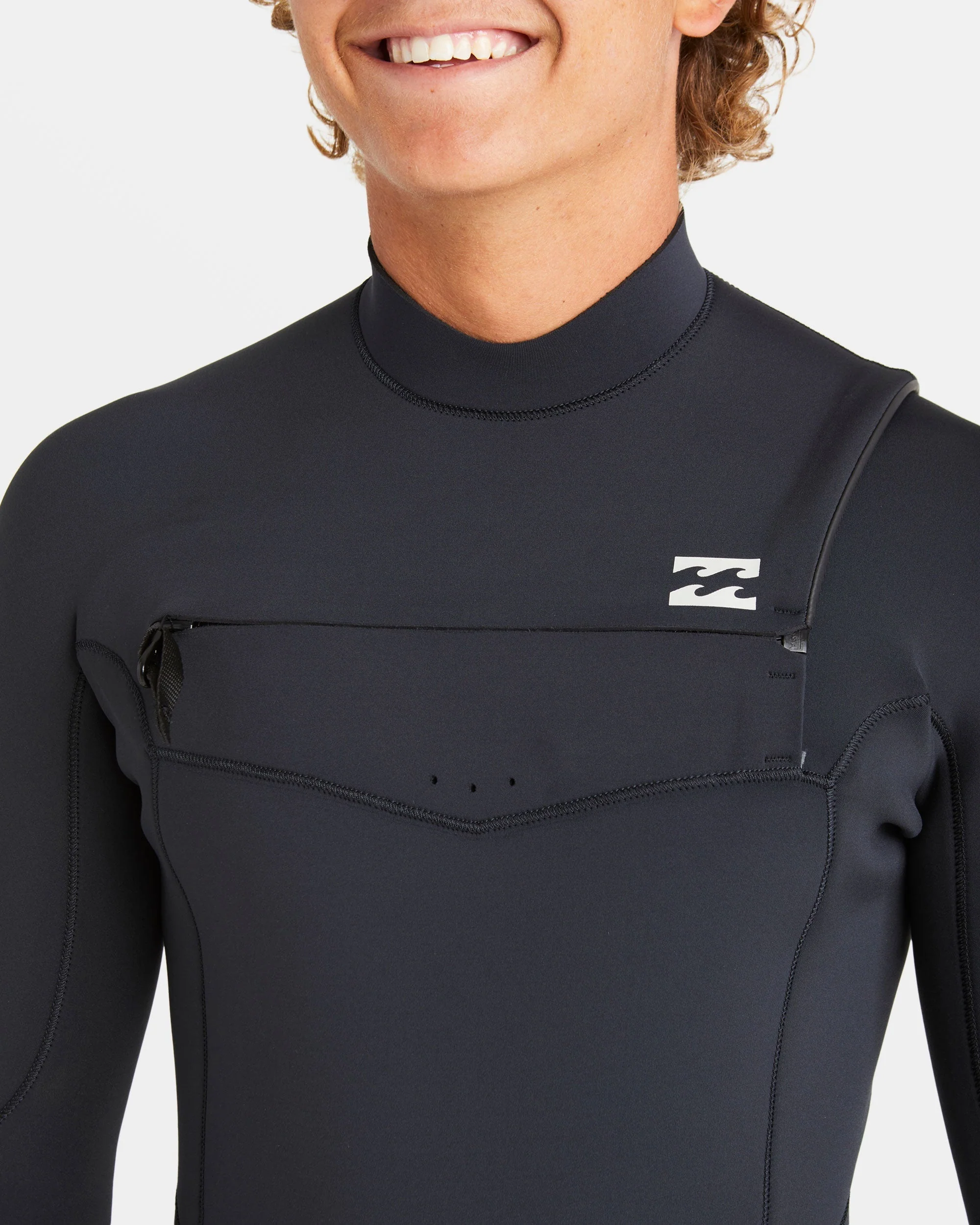 4/3mm Absolute Natural Upcycler GBS Chest Zip Wetsuit - Black - Image 2