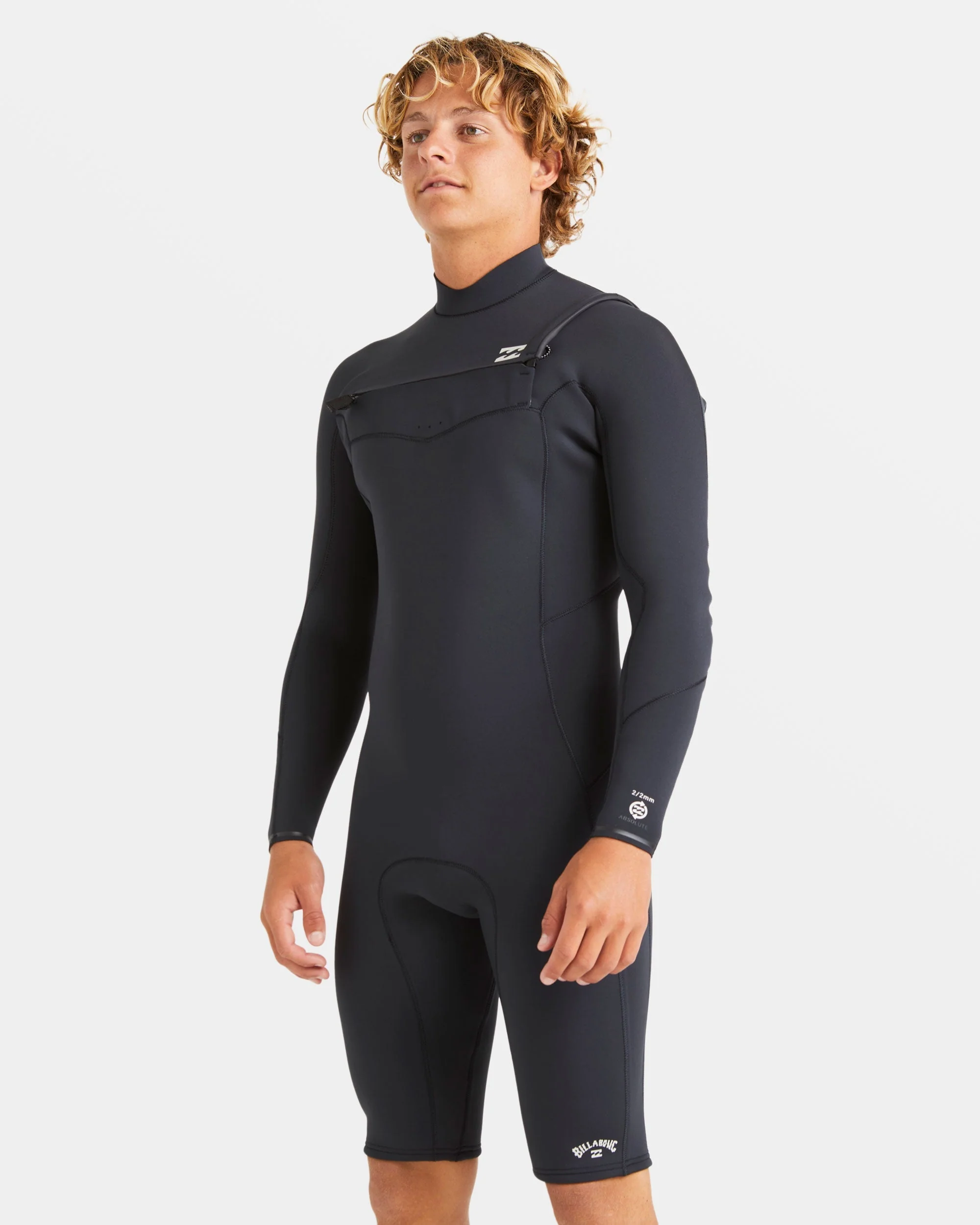 2/2mm Absolute Natural Upcycler GBS Chest Zip Long Sleeve Springsuit - Black - Image 7
