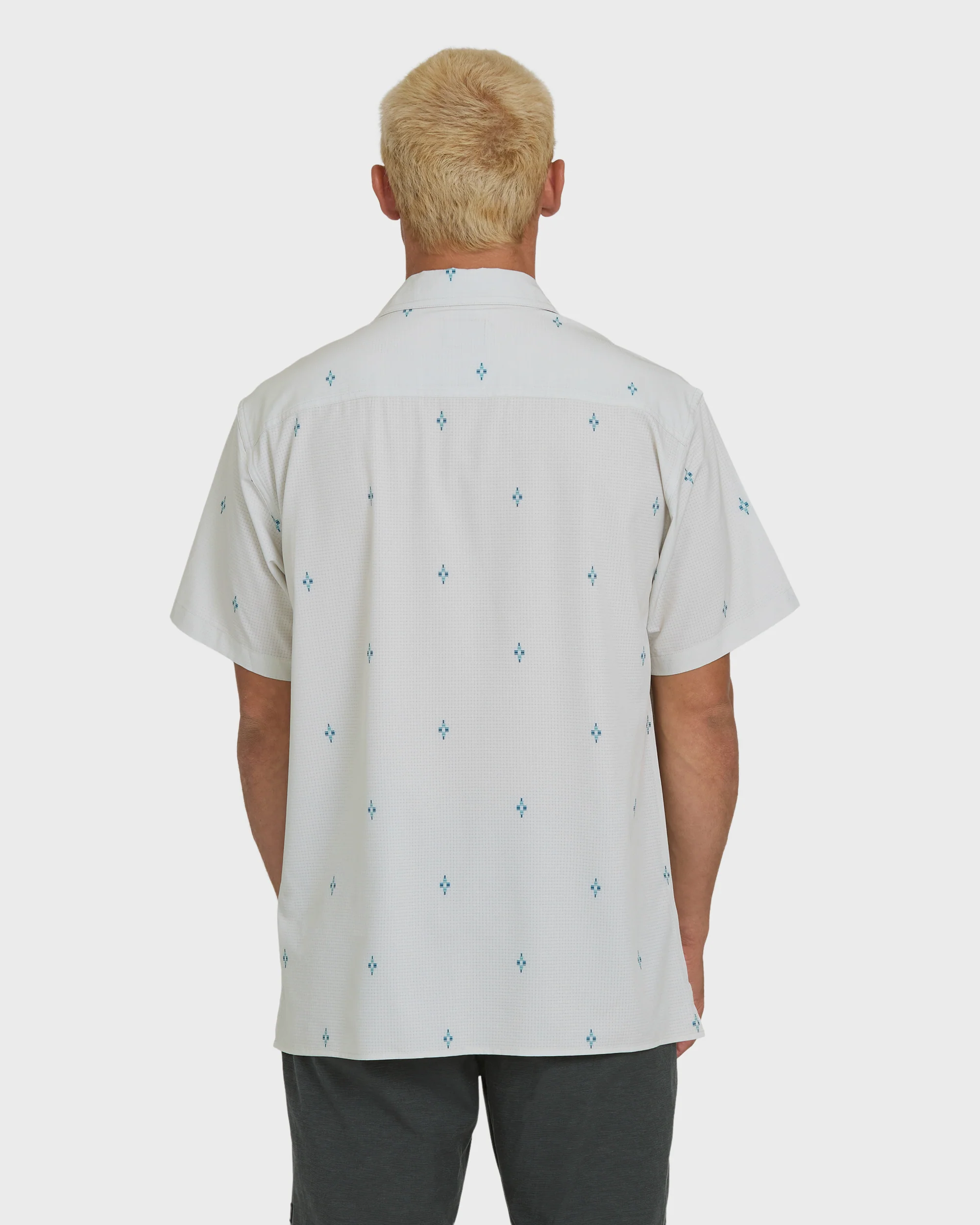 A/Div Surftrek Perforated Short Sleeve Woven Shirt - Oatmeal - Image 2