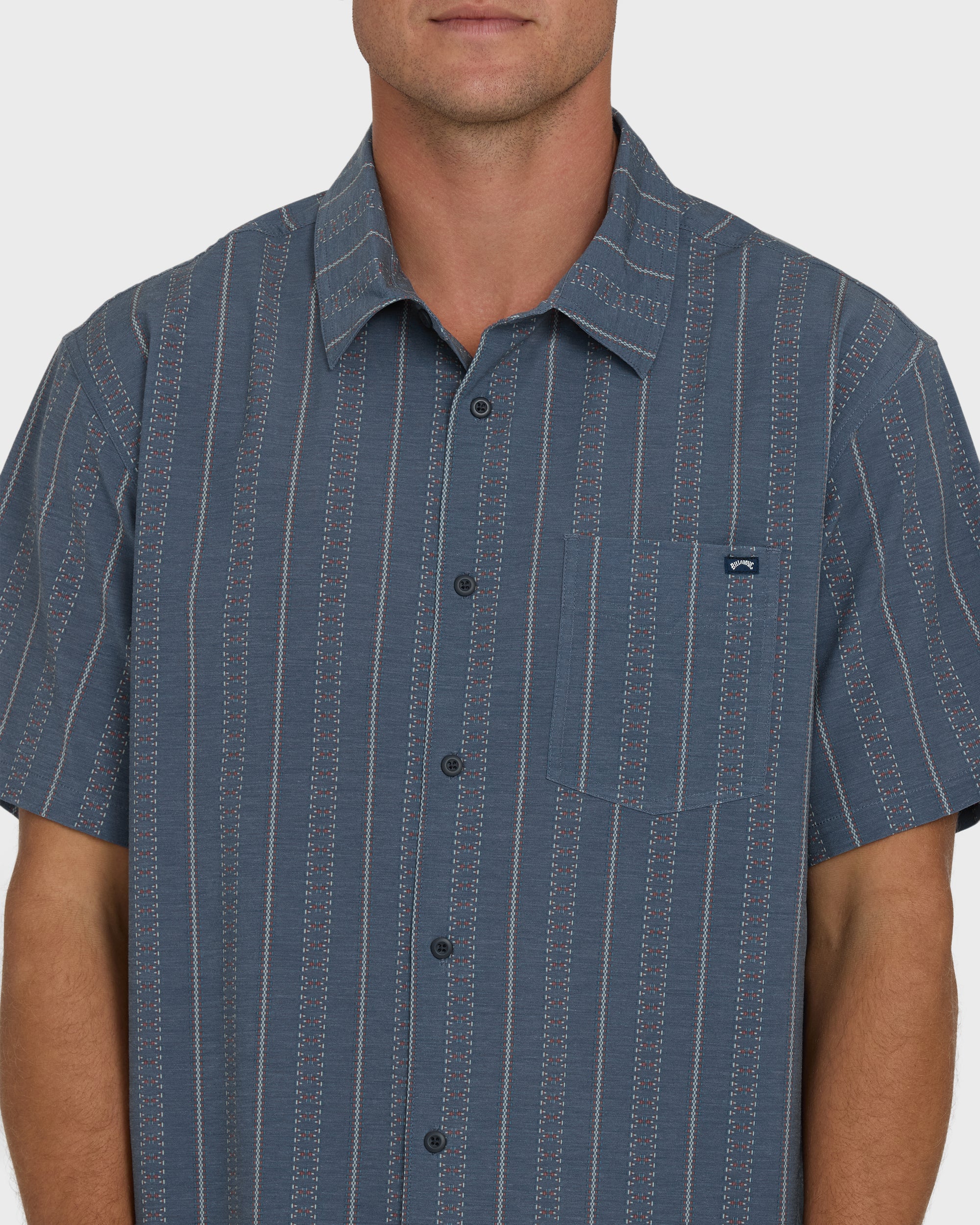 A/Div Surftrek Transit Short Sleeve Woven Shirt - True Navy - Image 5