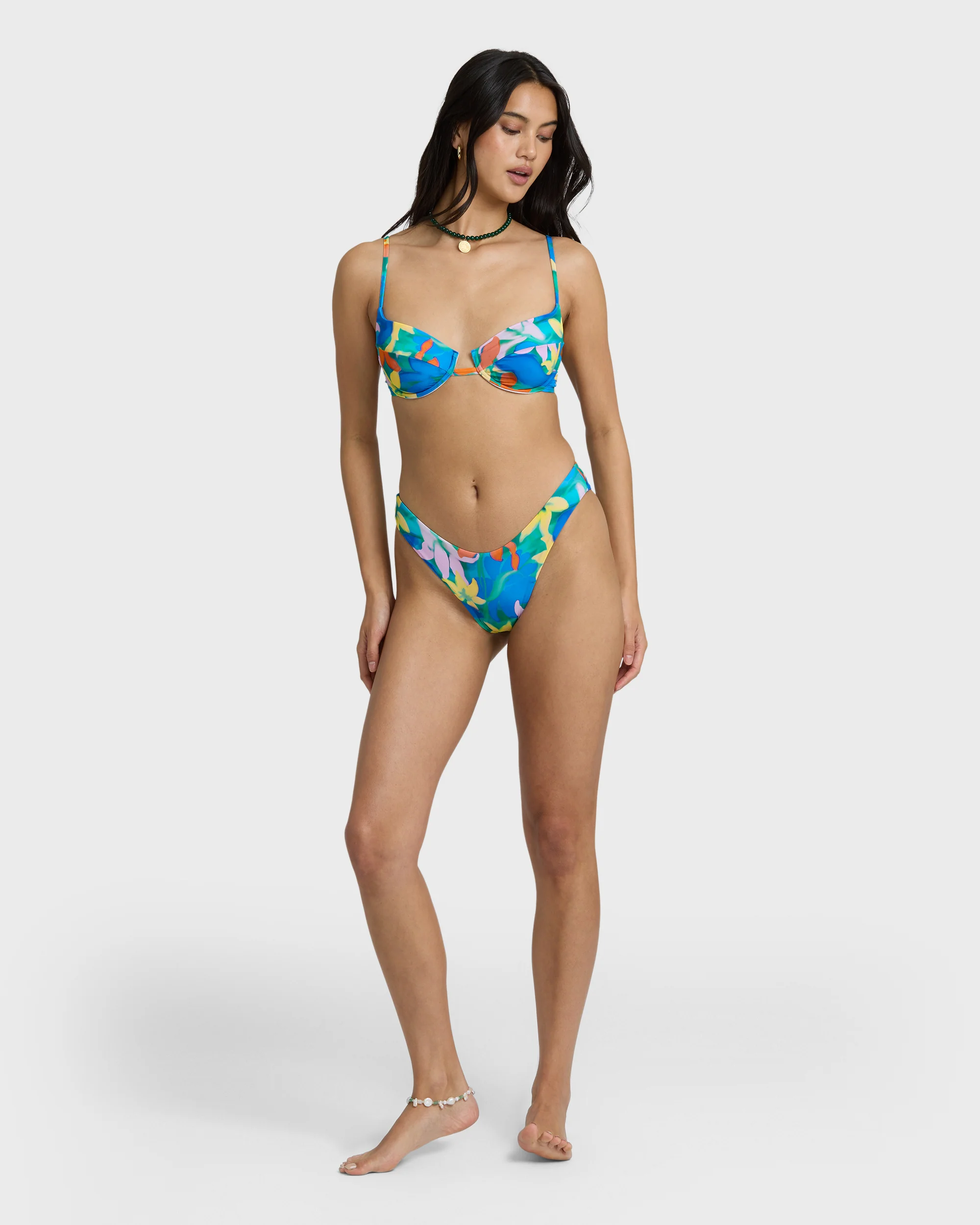 Agua Flores Bondi Medium Bikini Bottom - Blue Multi - Image 5
