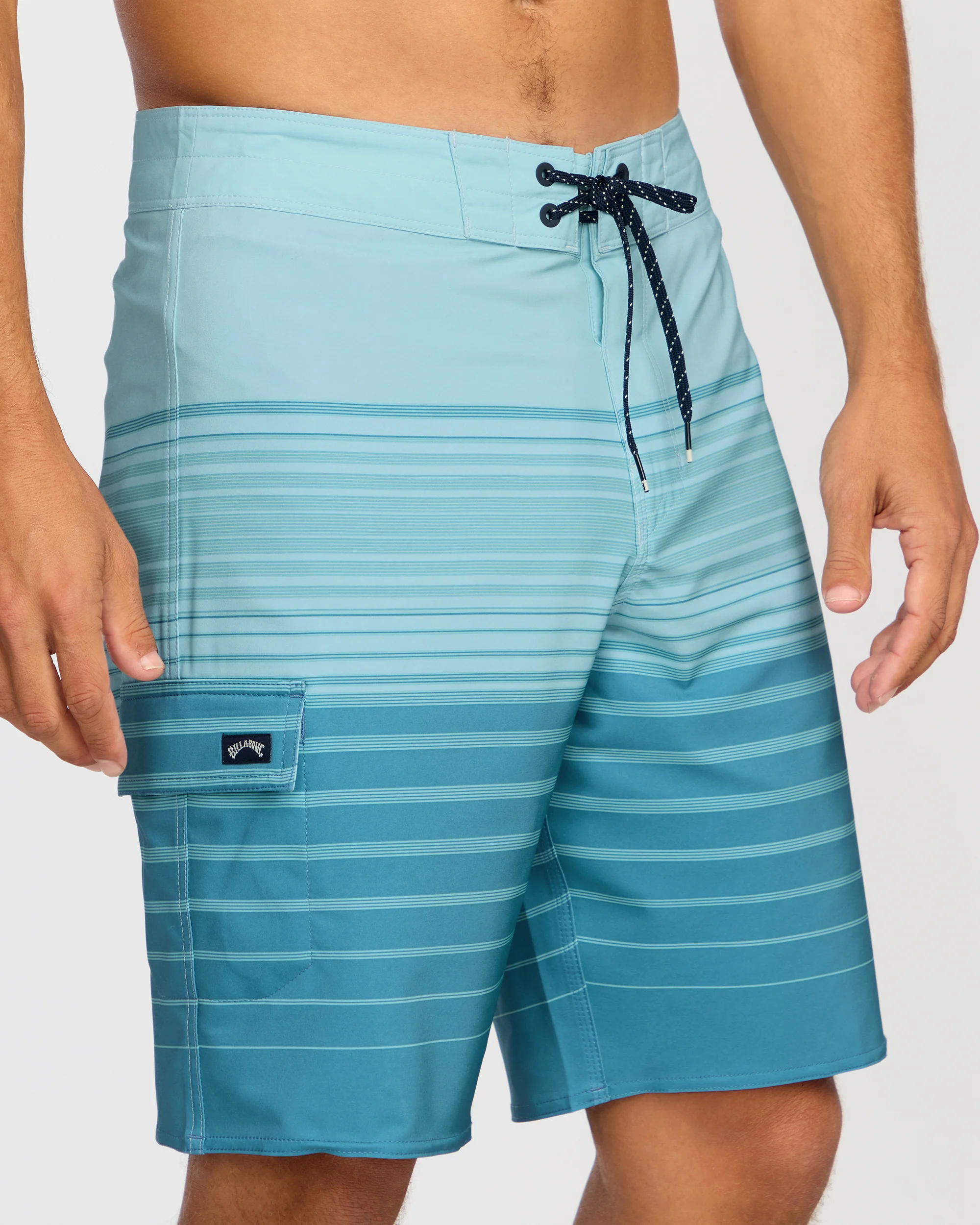 All Day Stripe Pro Performance 20" Boardshorts - Dusty Blue - Image 6