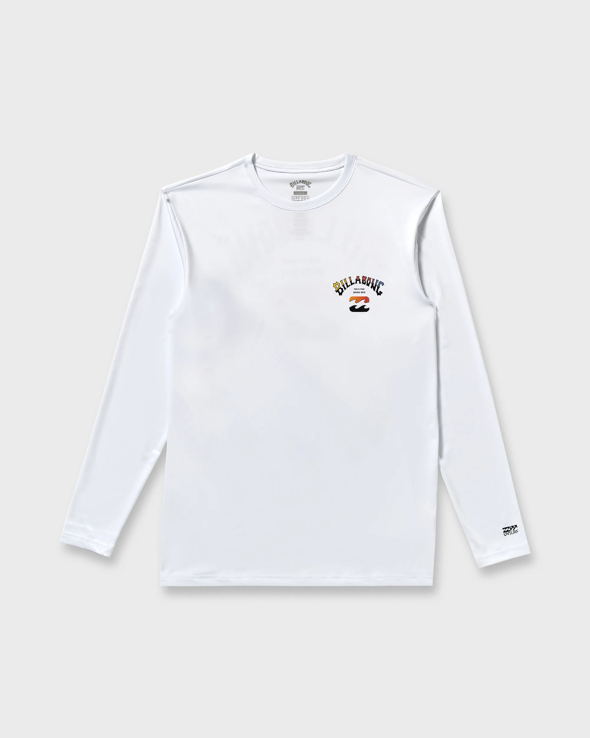 Arch Fade Loose Fit Long Sleeve Surf T-Shirt - White - Image 7