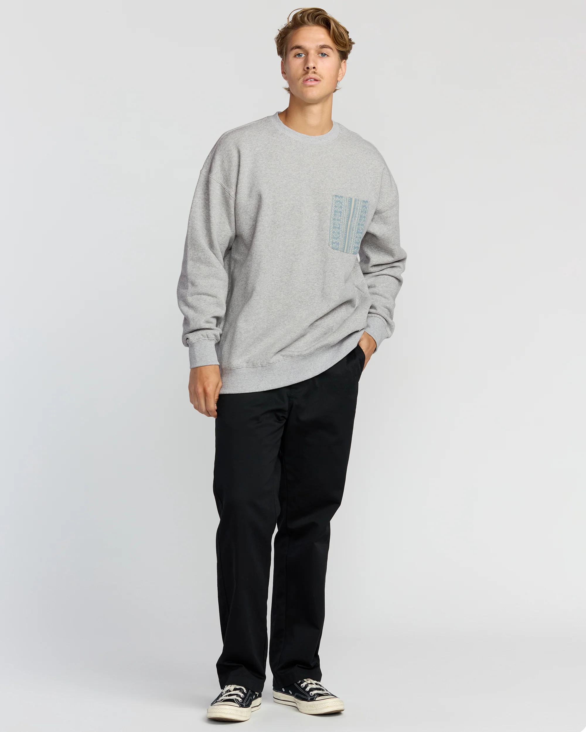 Austin Garage Crew Sweatshirt - Lt Grey Htr - Image 4