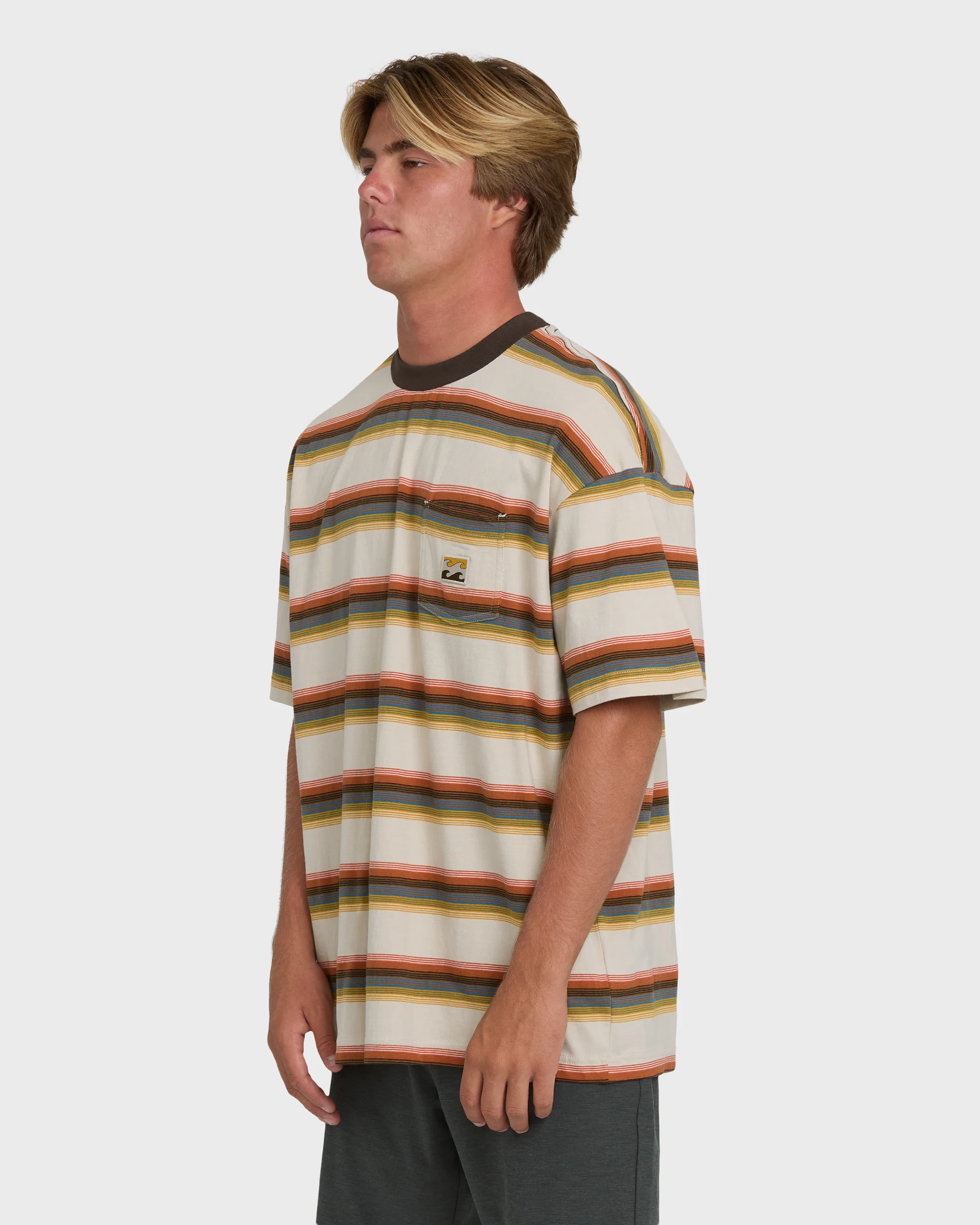 Baxter Short Sleeve Knit T-Shirt - Oatmeal - Image 3