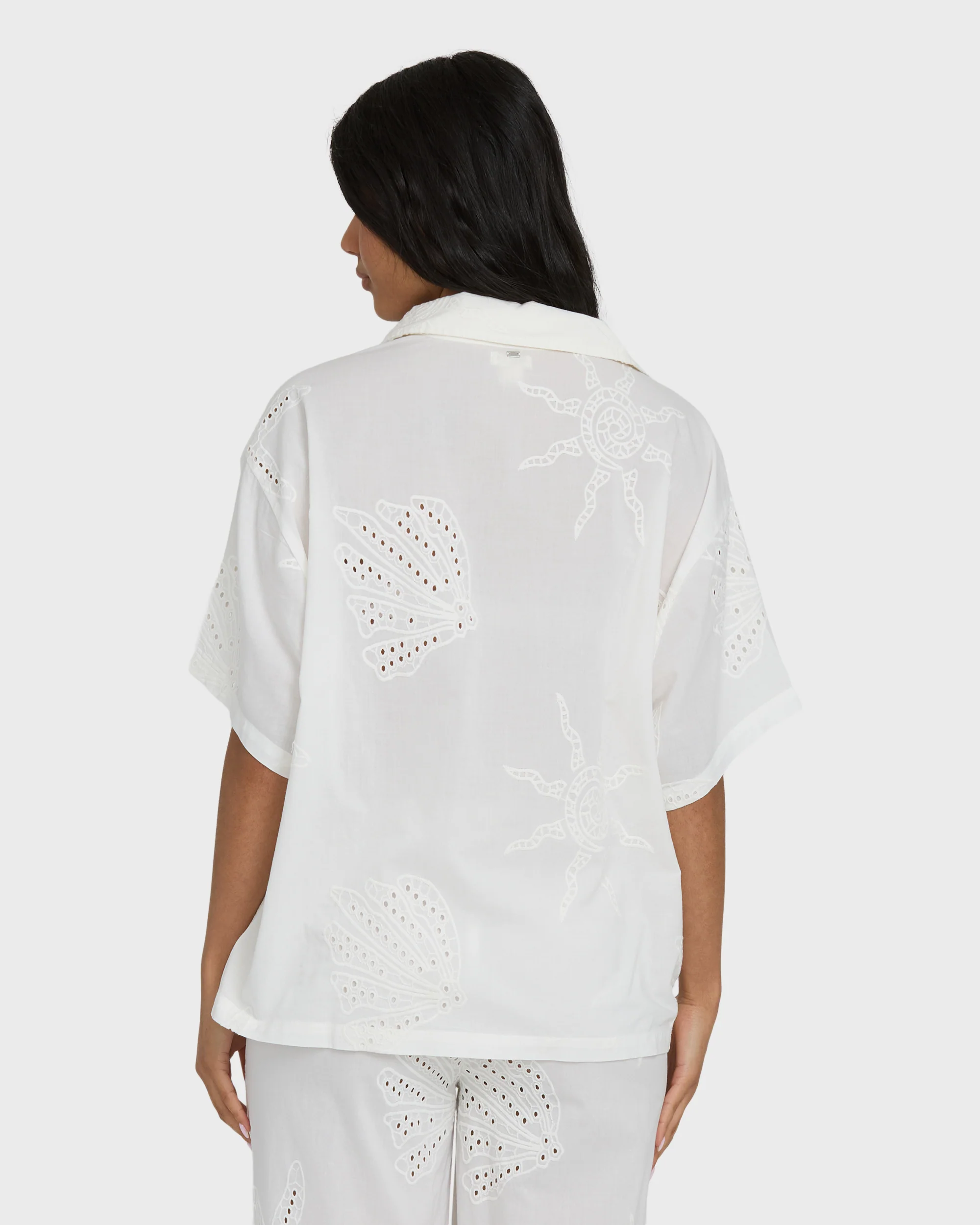Beach Livin Woven Shirt - Salt Crystal - Image 2