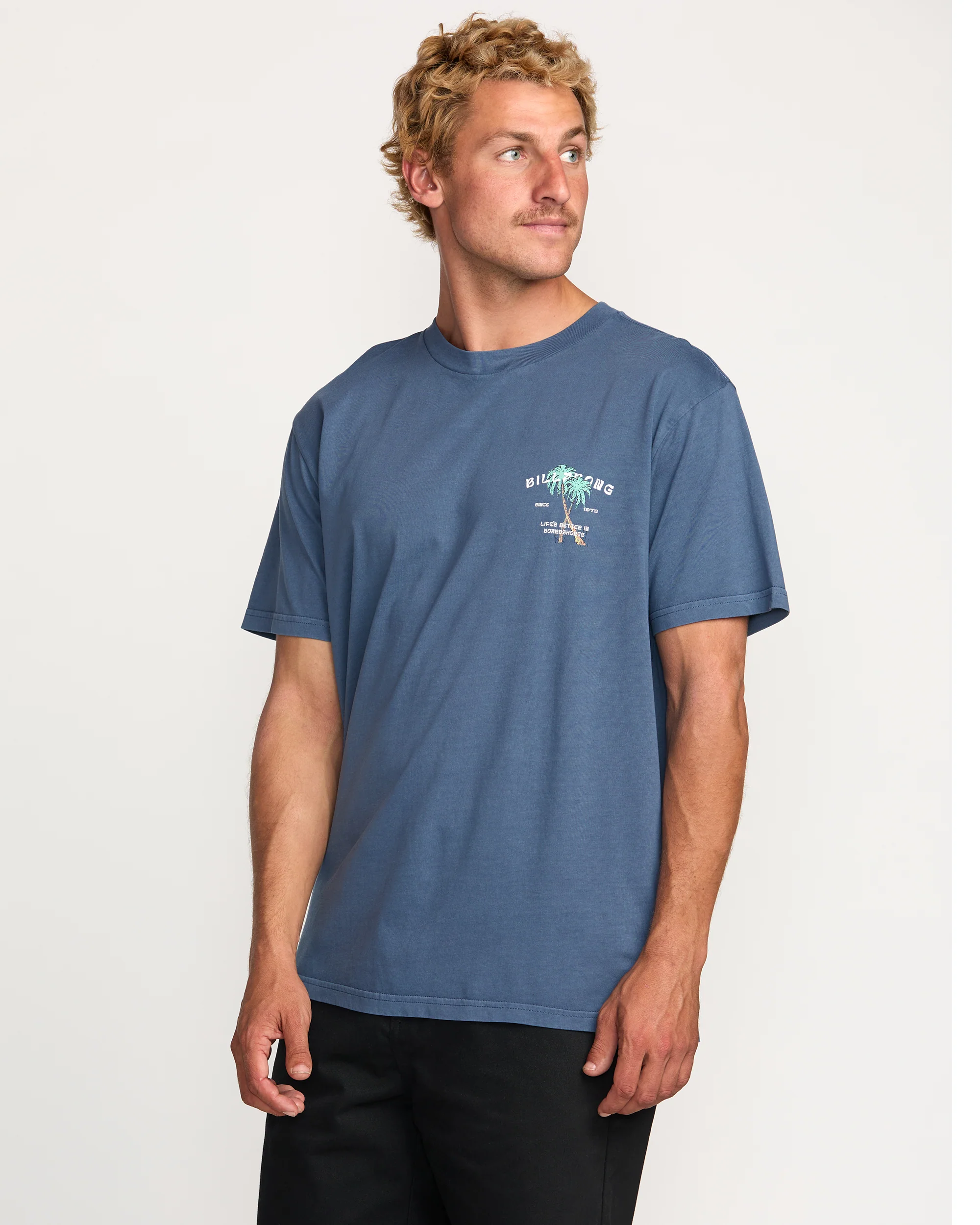 Better Premium Wave Wash Short Sleeve T-Shirt - Deep Blue - Image 4