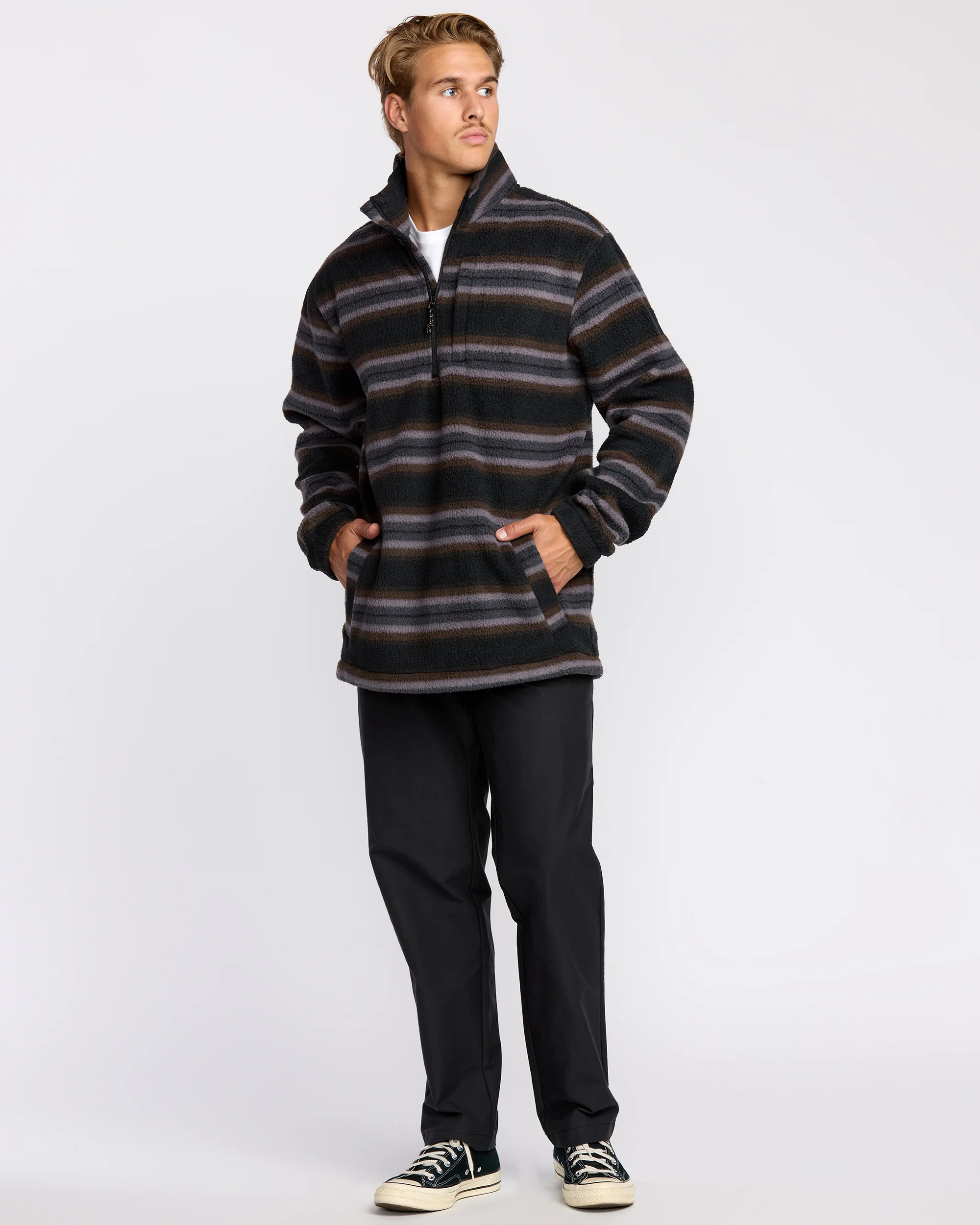 Boundary Mock Sweatshirt - Black - Image 4