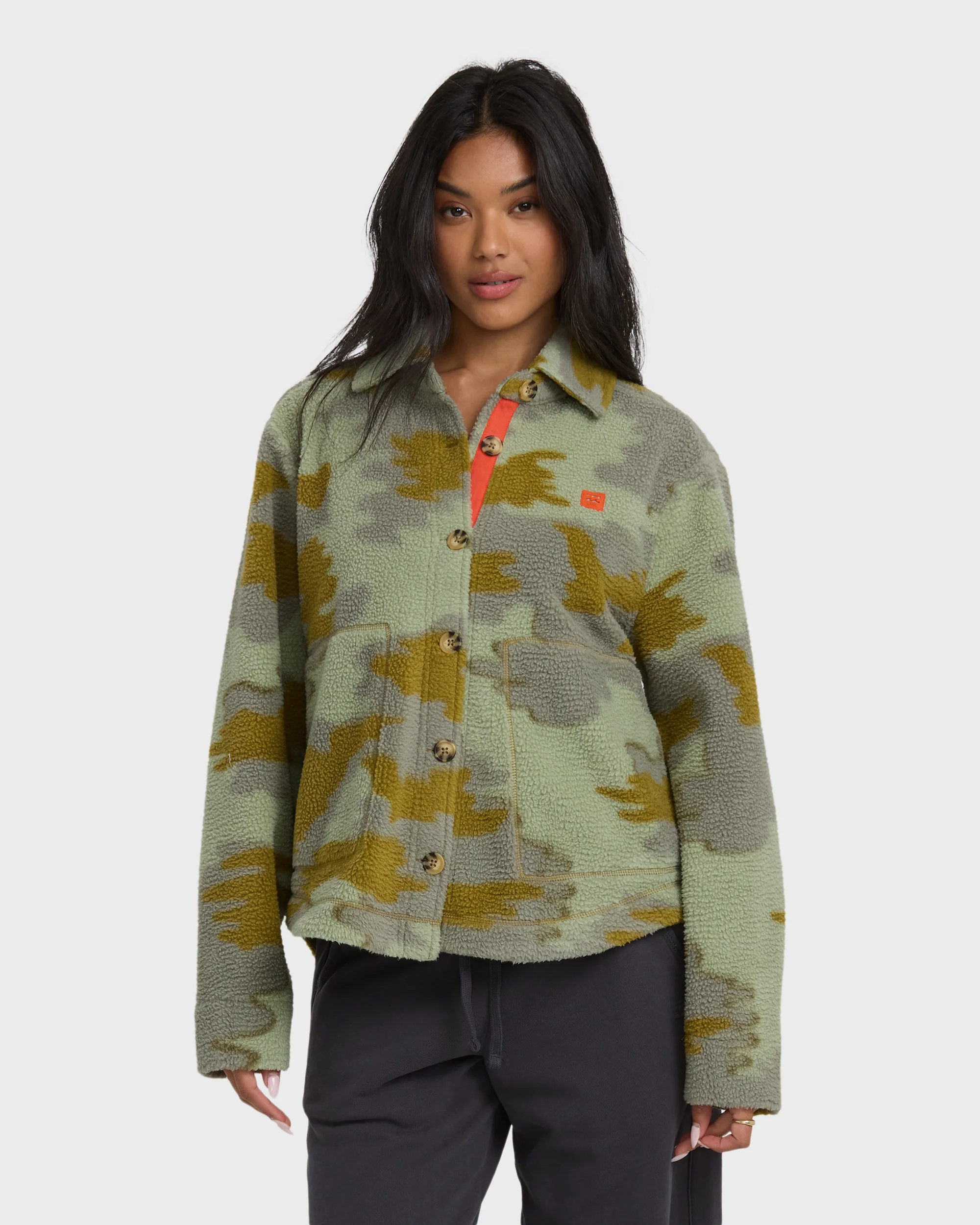 Breezy Sherpa Shacket - Camoflauge - Image 2