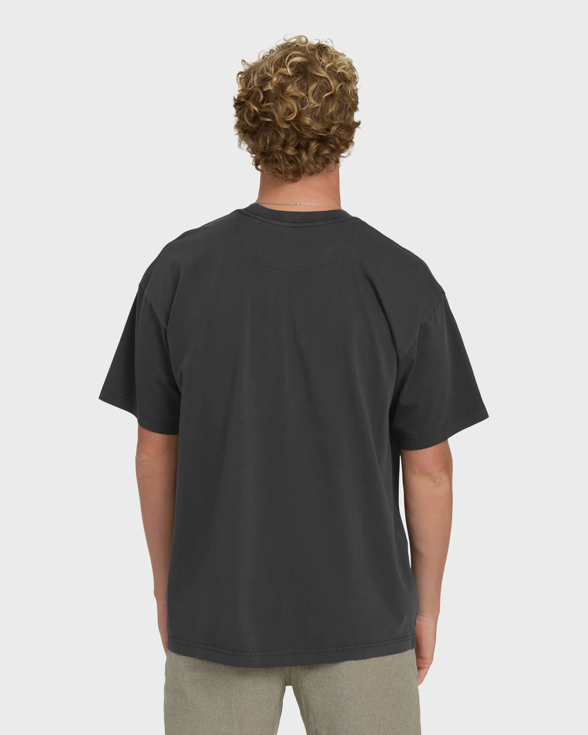 Brunswick Garage Short Sleeve Knit T-Shirt - Washed Black - Image 2