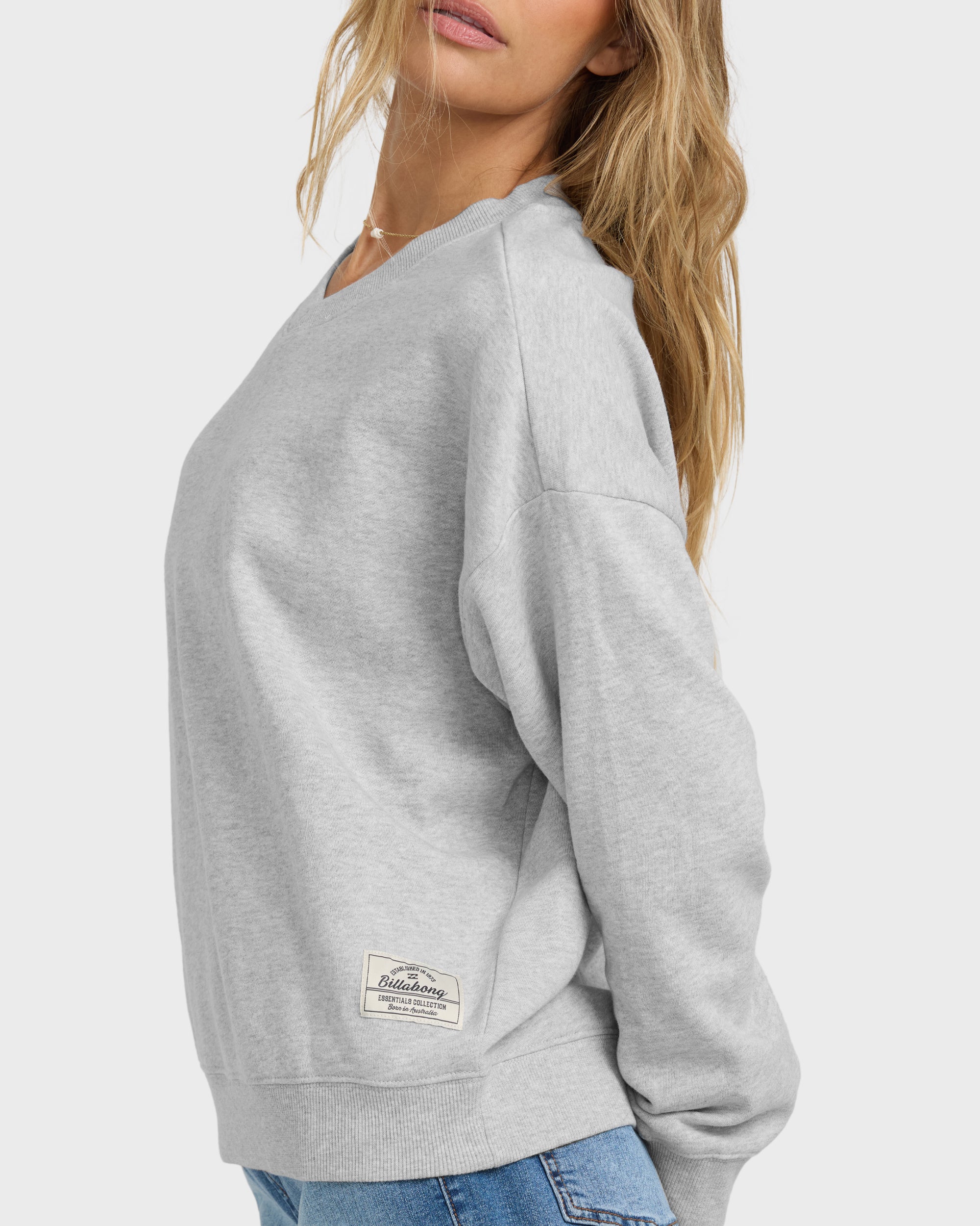 Cambridge V-neck Sweatshirt - Heather Grey - Image 3