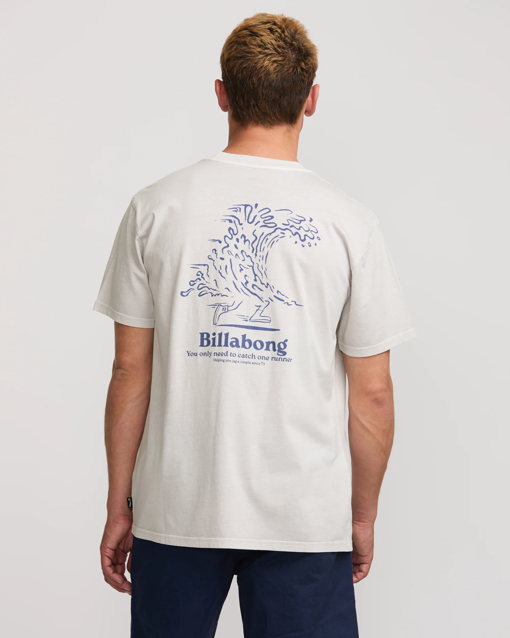 Catch One Premium Wave Wash Tee - Silver - Image 2