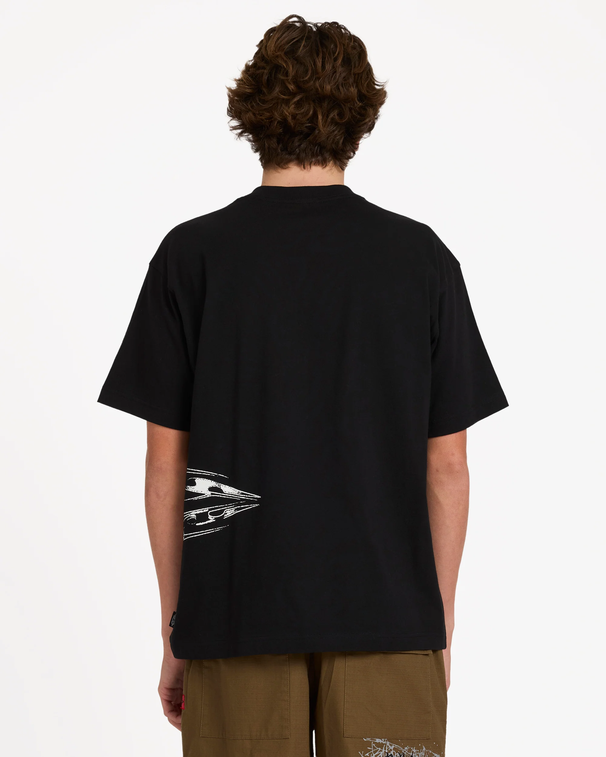 Chrome Diamond Short Sleeve Knit T-Shirt - Black - Image 4