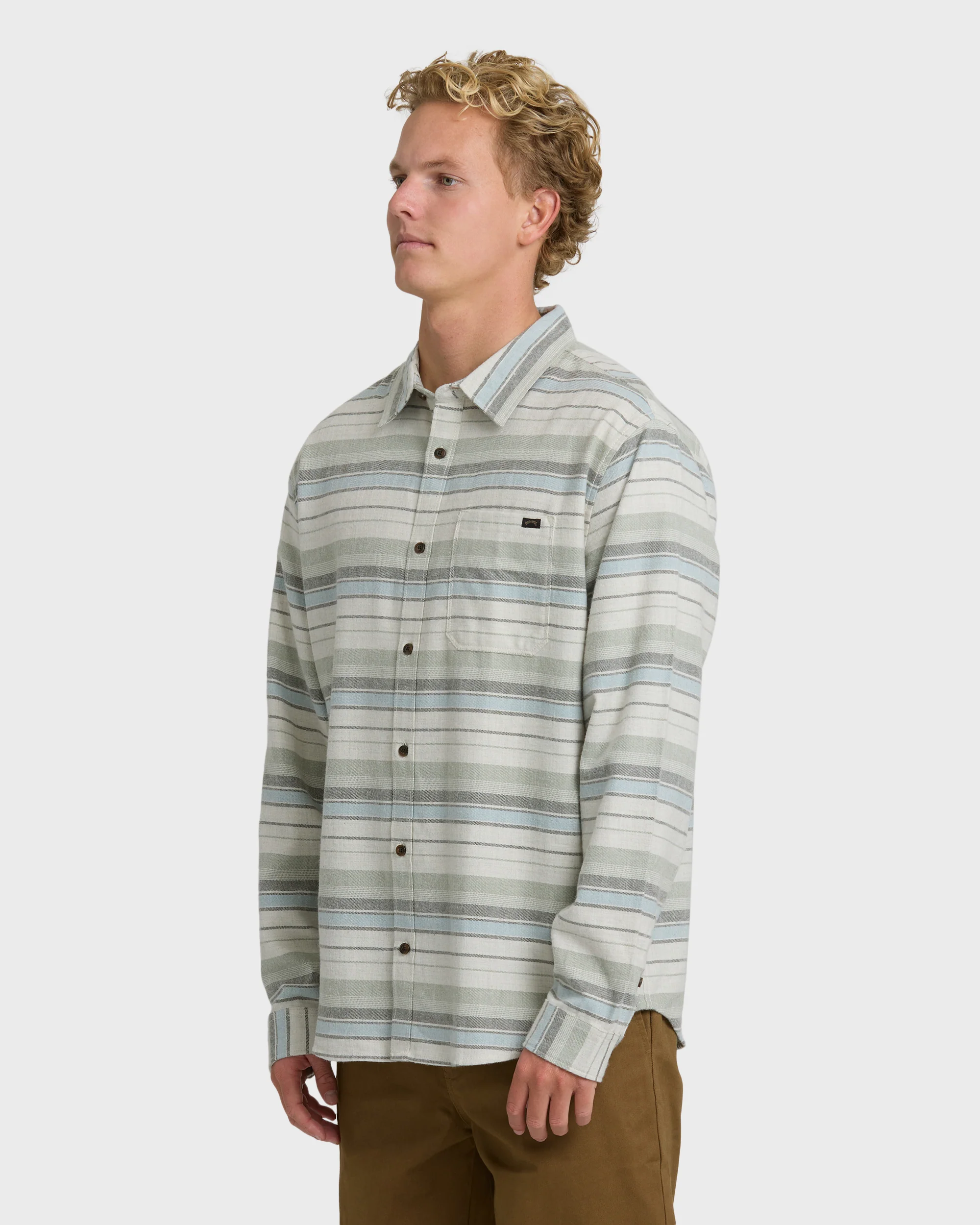 Coastline Long Sleeve Flannel Shirt - Chino - Image 3