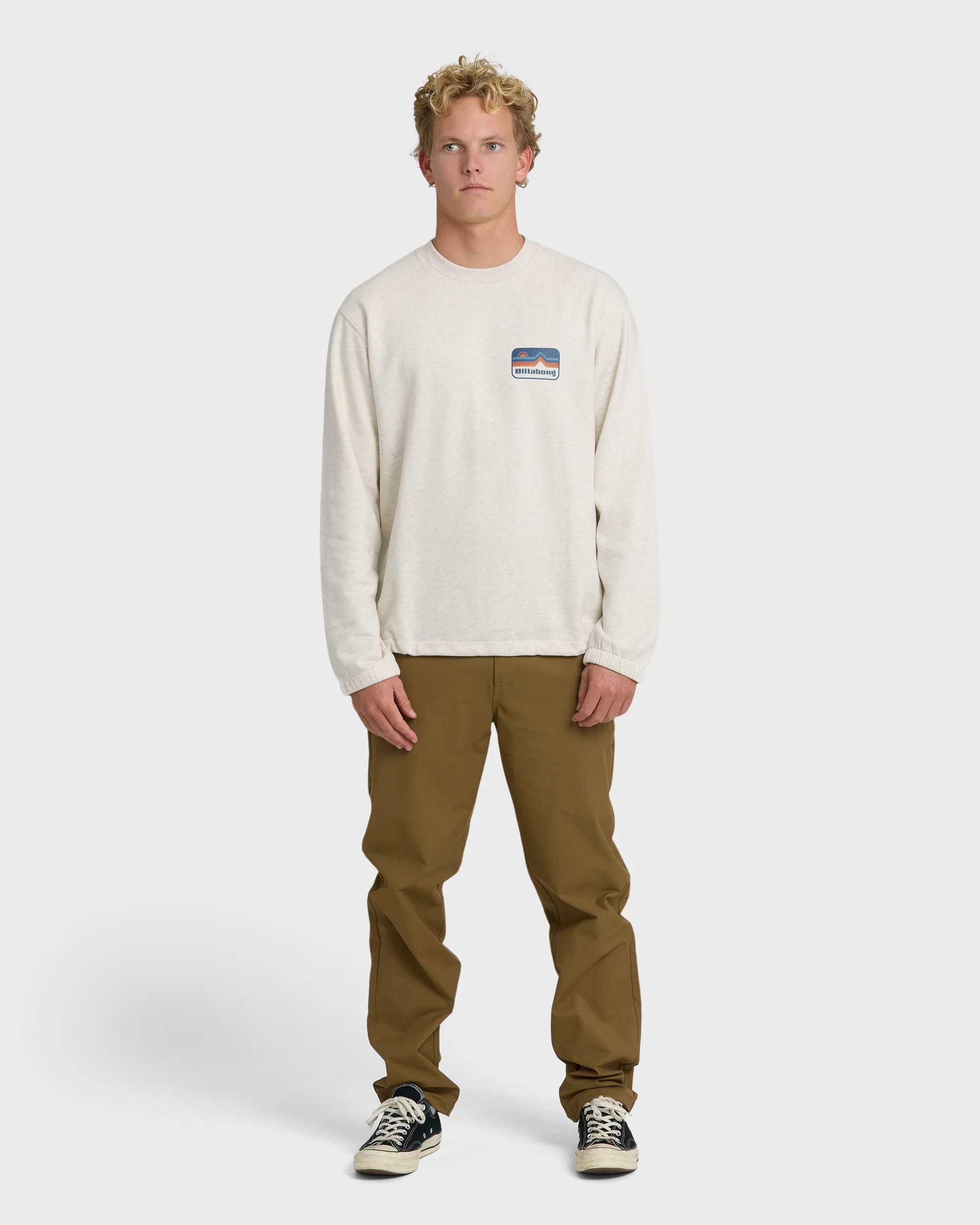 Compass Crewneck Sweatshirt - Oatmeal Heather. - Image 4