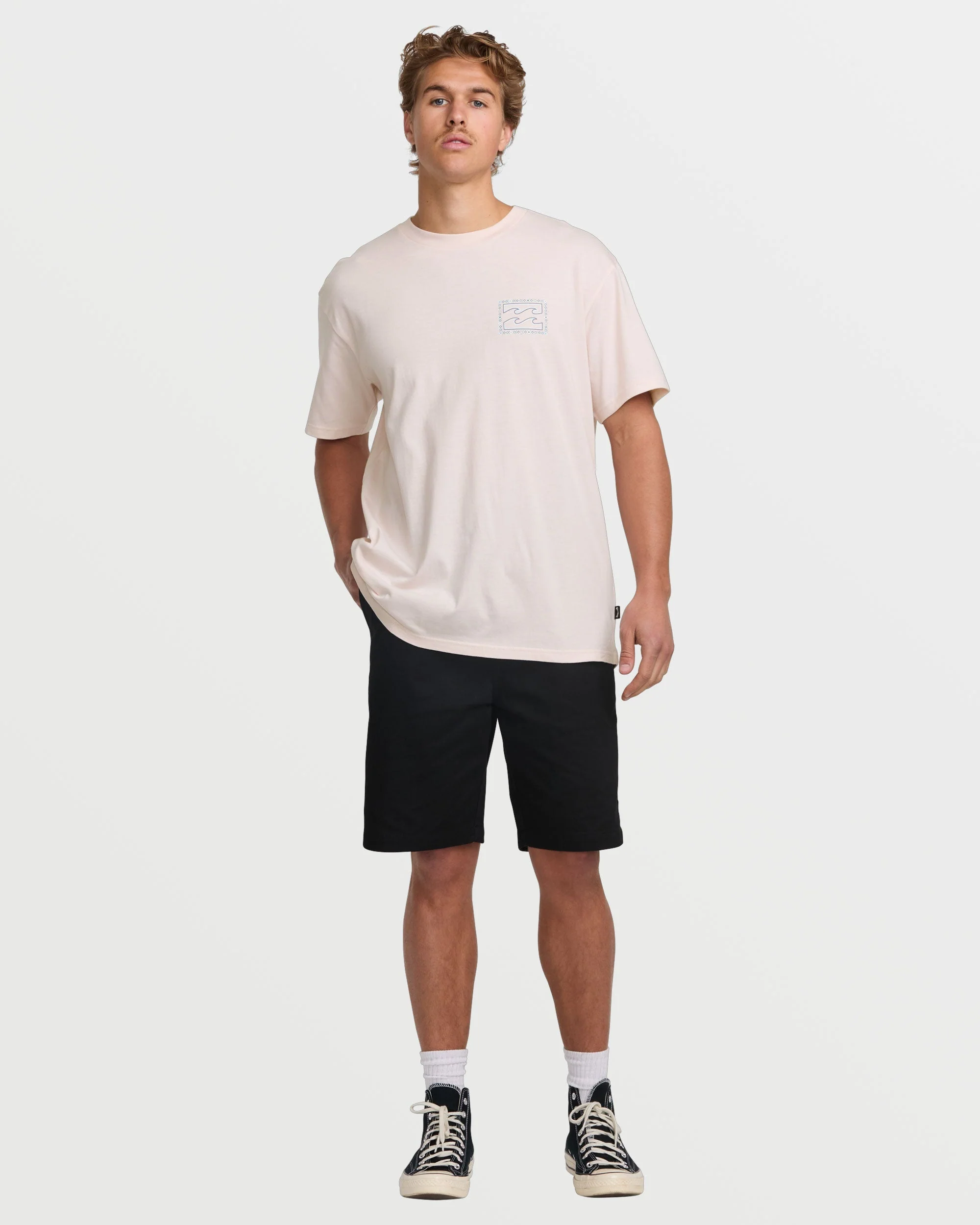Crayon Wave Premium Tee - Light Pink - Image 5
