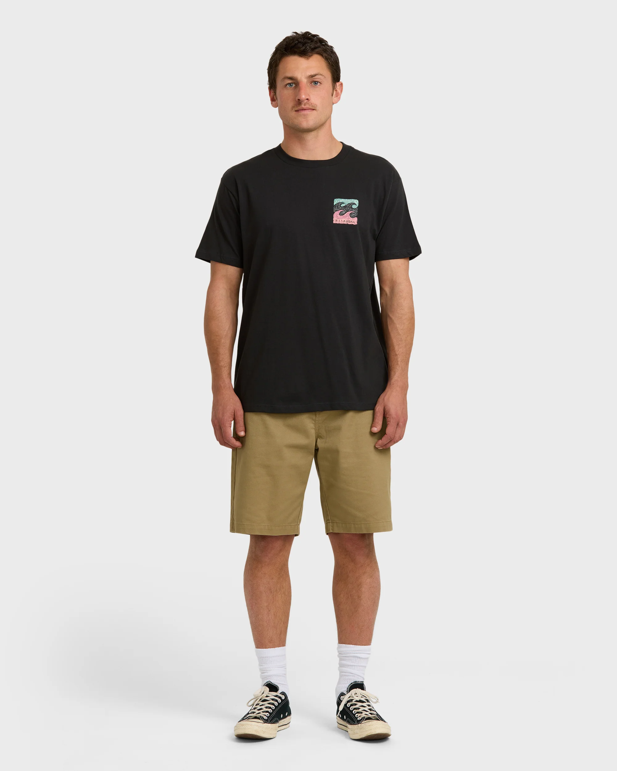 Crayon Wave Premium Short Sleeve T-Shirt - Washed Black - Image 4