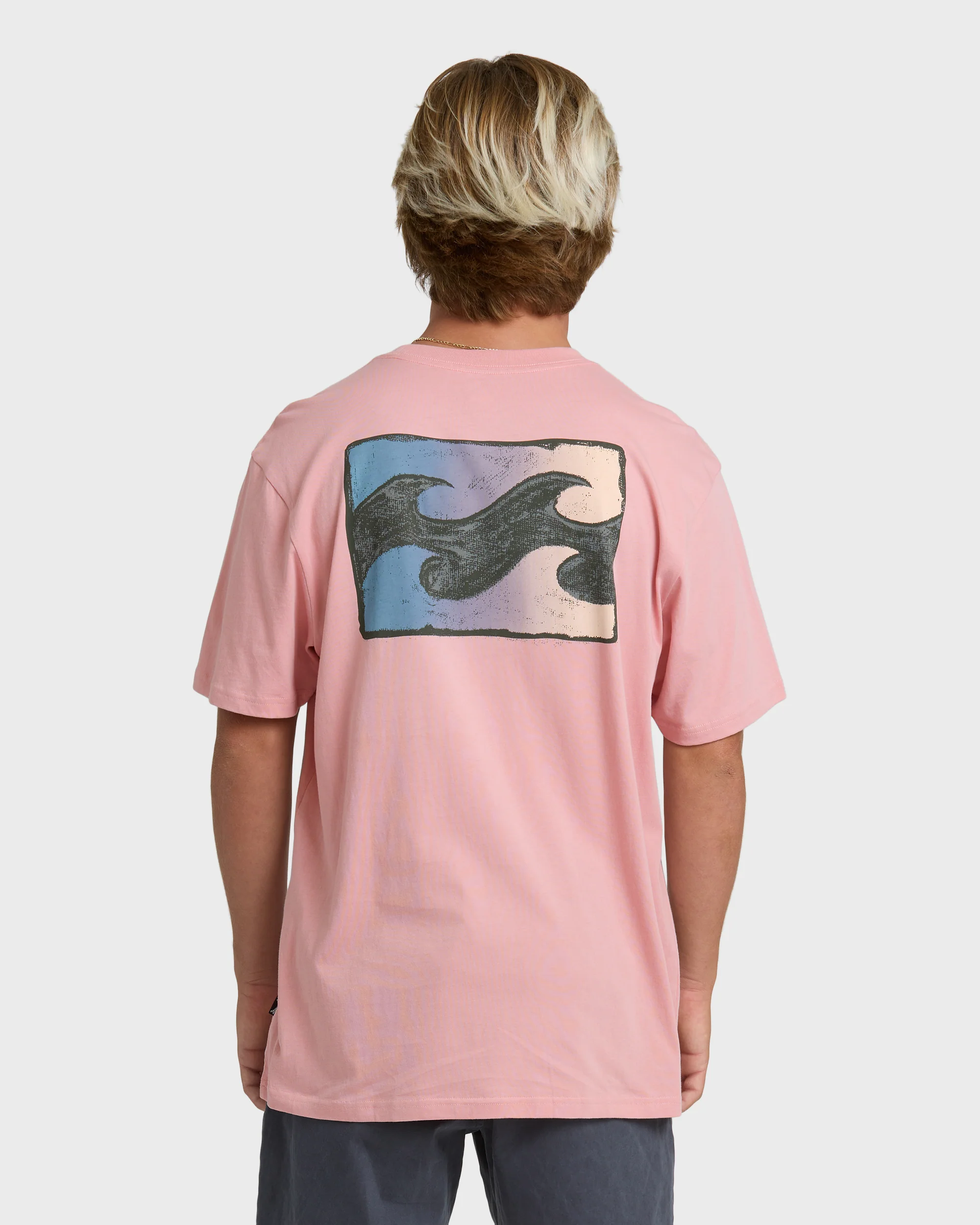 Crayon Wave Premium Short Sleeve T-Shirt - Vintage Pink - Image 2