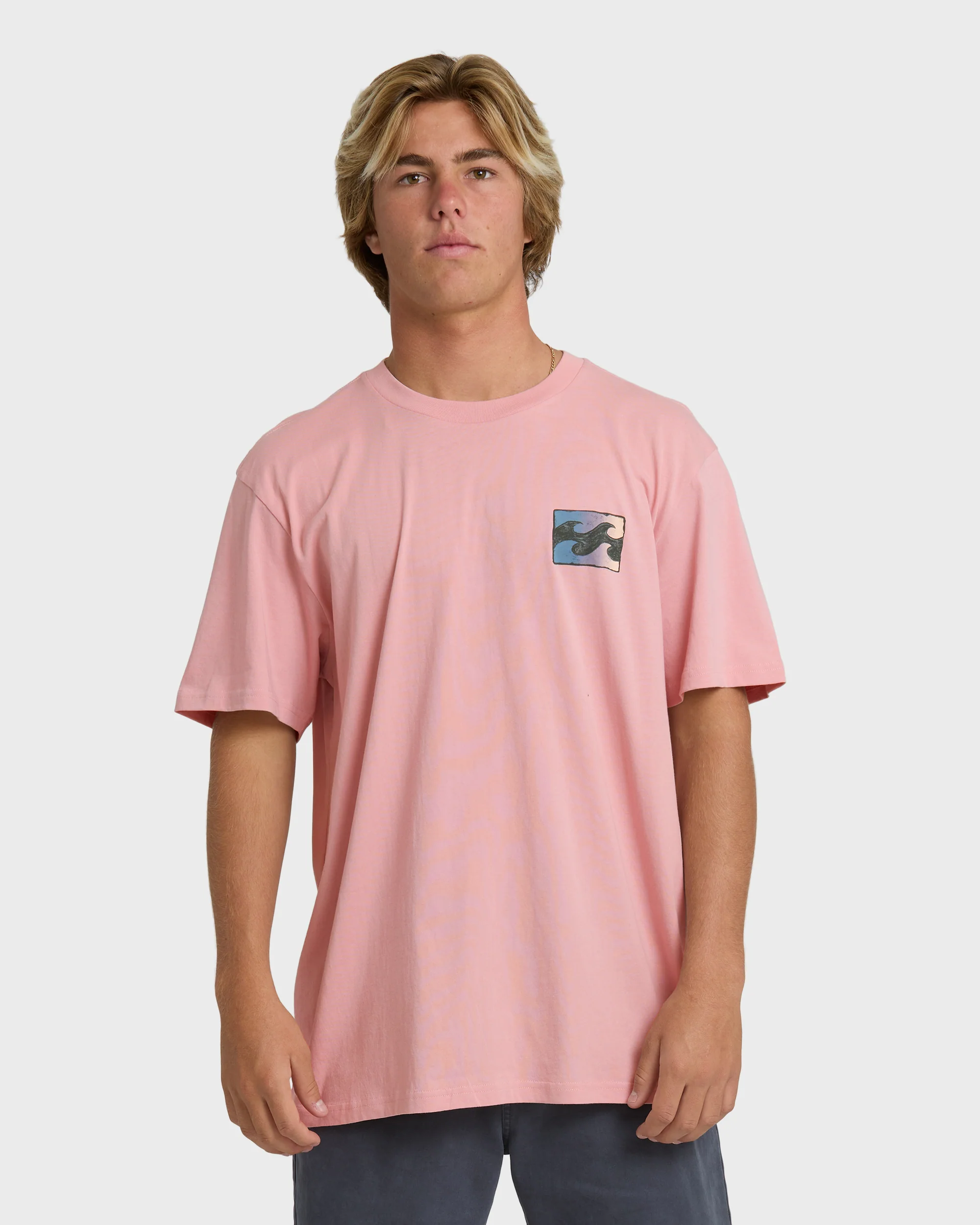 Crayon Wave Premium Short Sleeve T-Shirt - Vintage Pink - Image 3