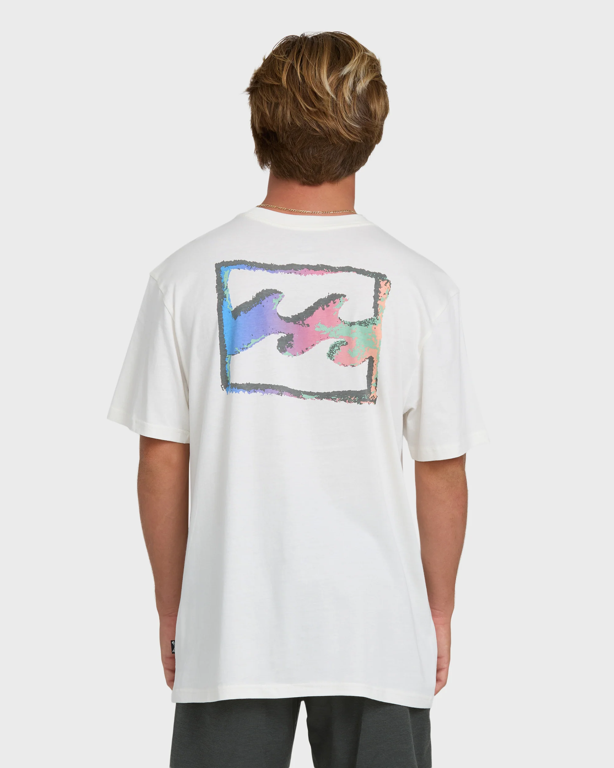 Crayon Wave Premium Short Sleeve Knit T-Shirt - Off White - Image 2