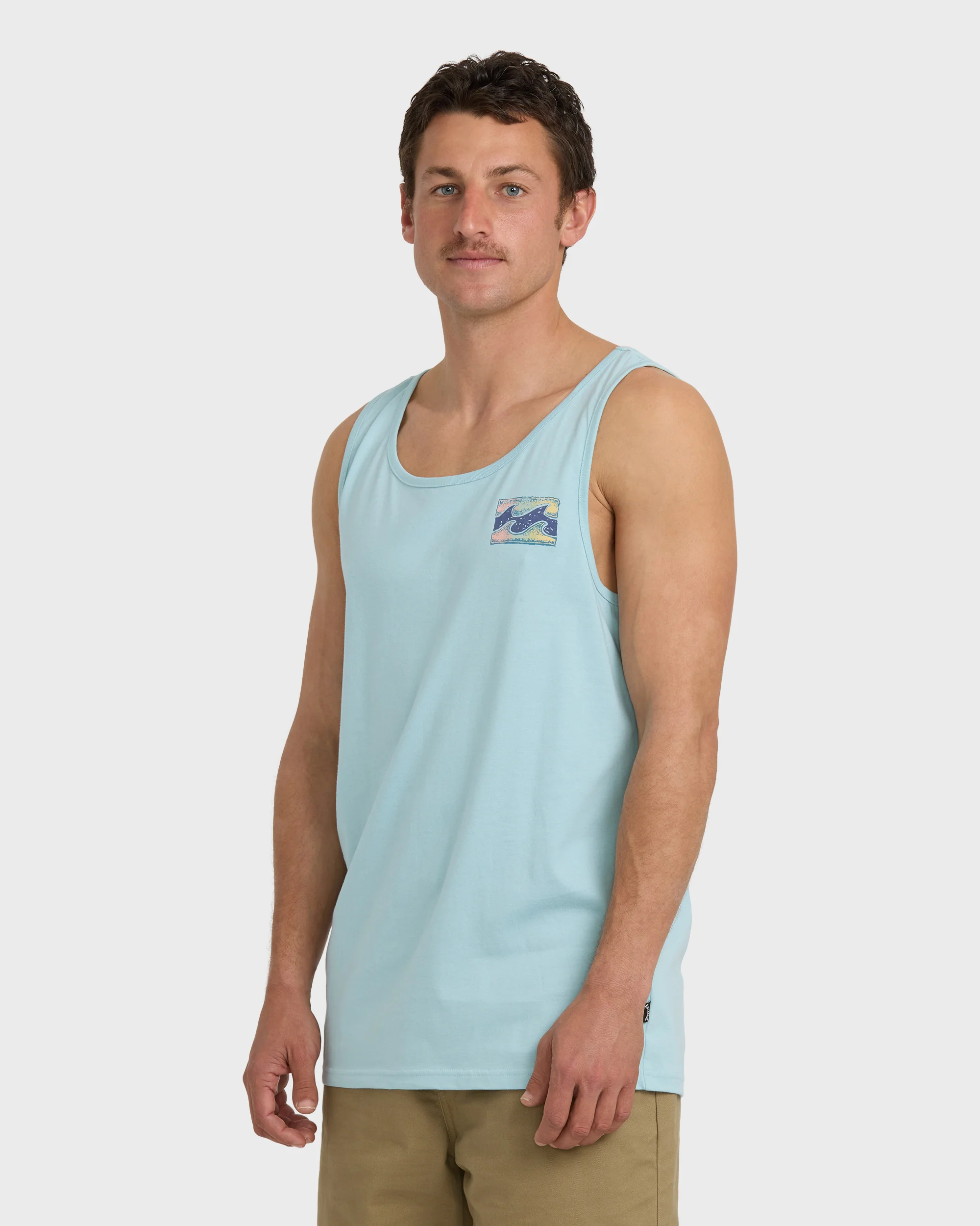 Crayon Wave Premium Tank - Dusty Blue - Image 3