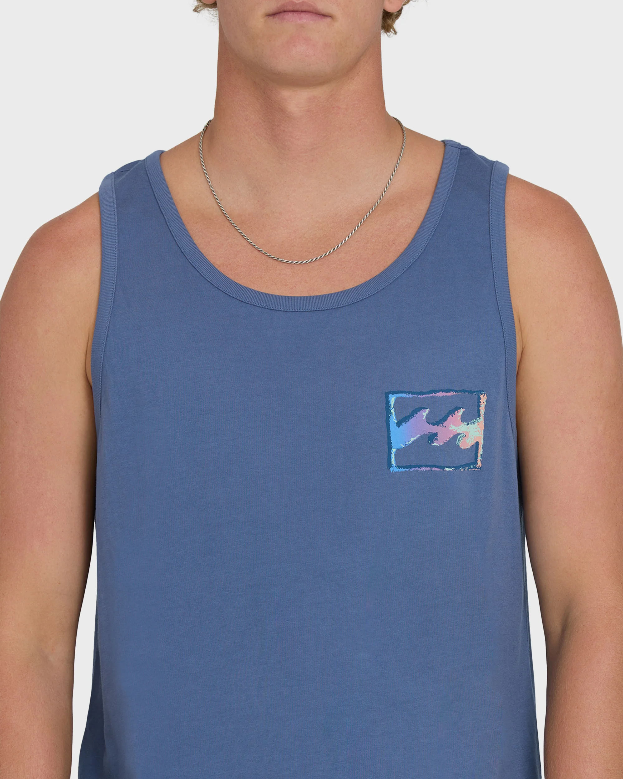 Crayon Wave Premium Tank Top - Blue Horizon - Image 5