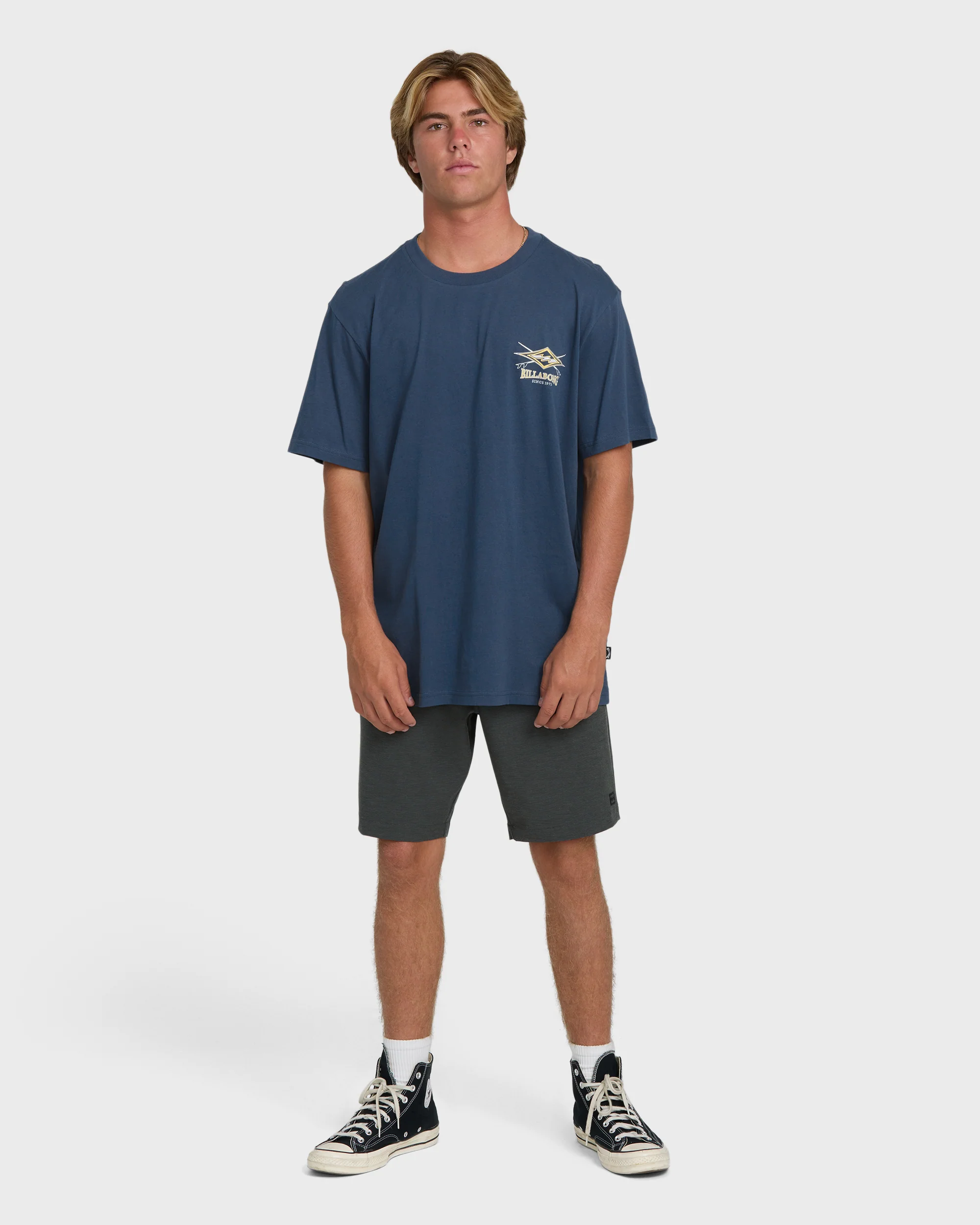 Crossboards Premium Short Sleeve Knit T-Shirt - Dark Denim - Image 4