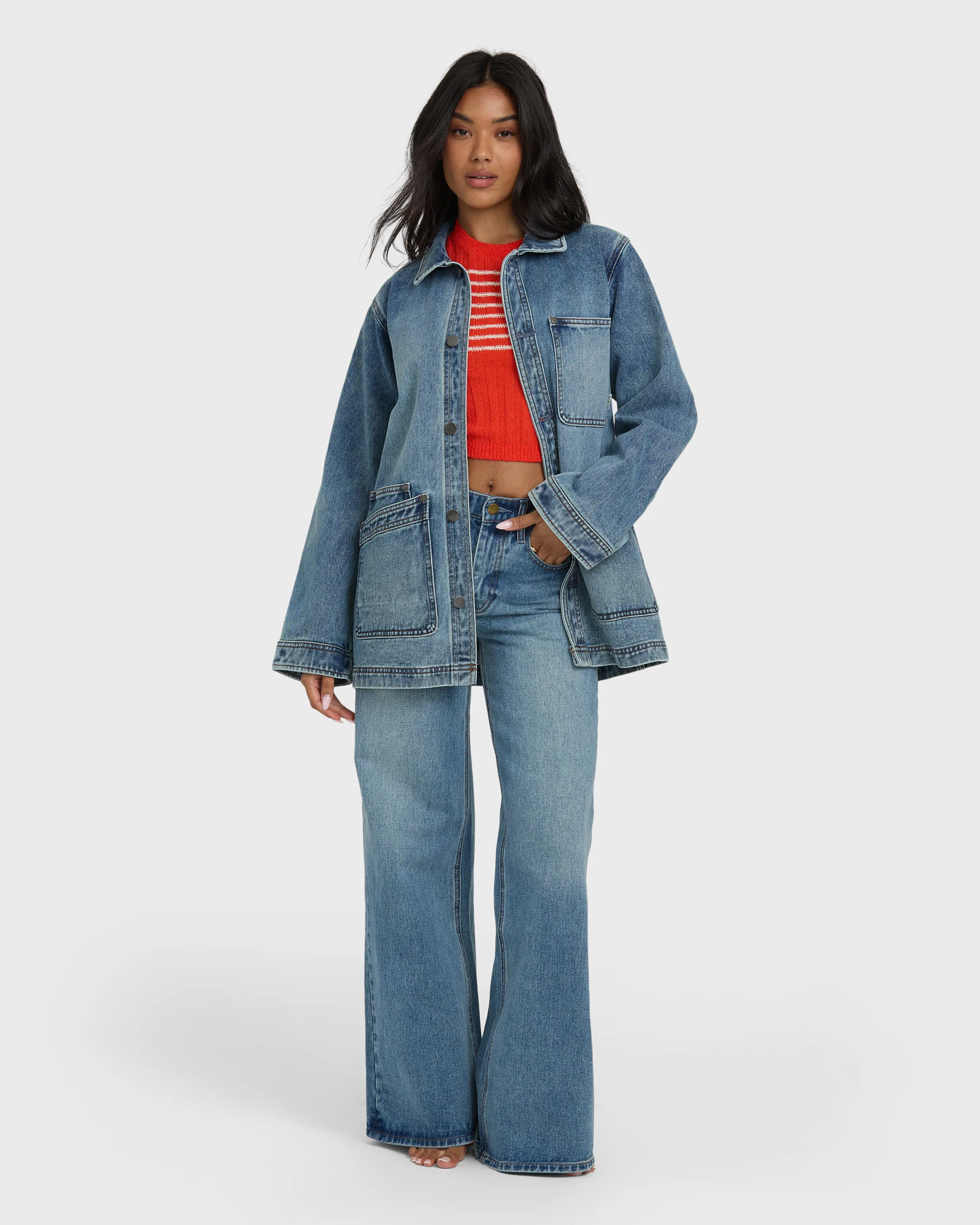 Denim Chore Coat - Atlantic Deep - Image 4