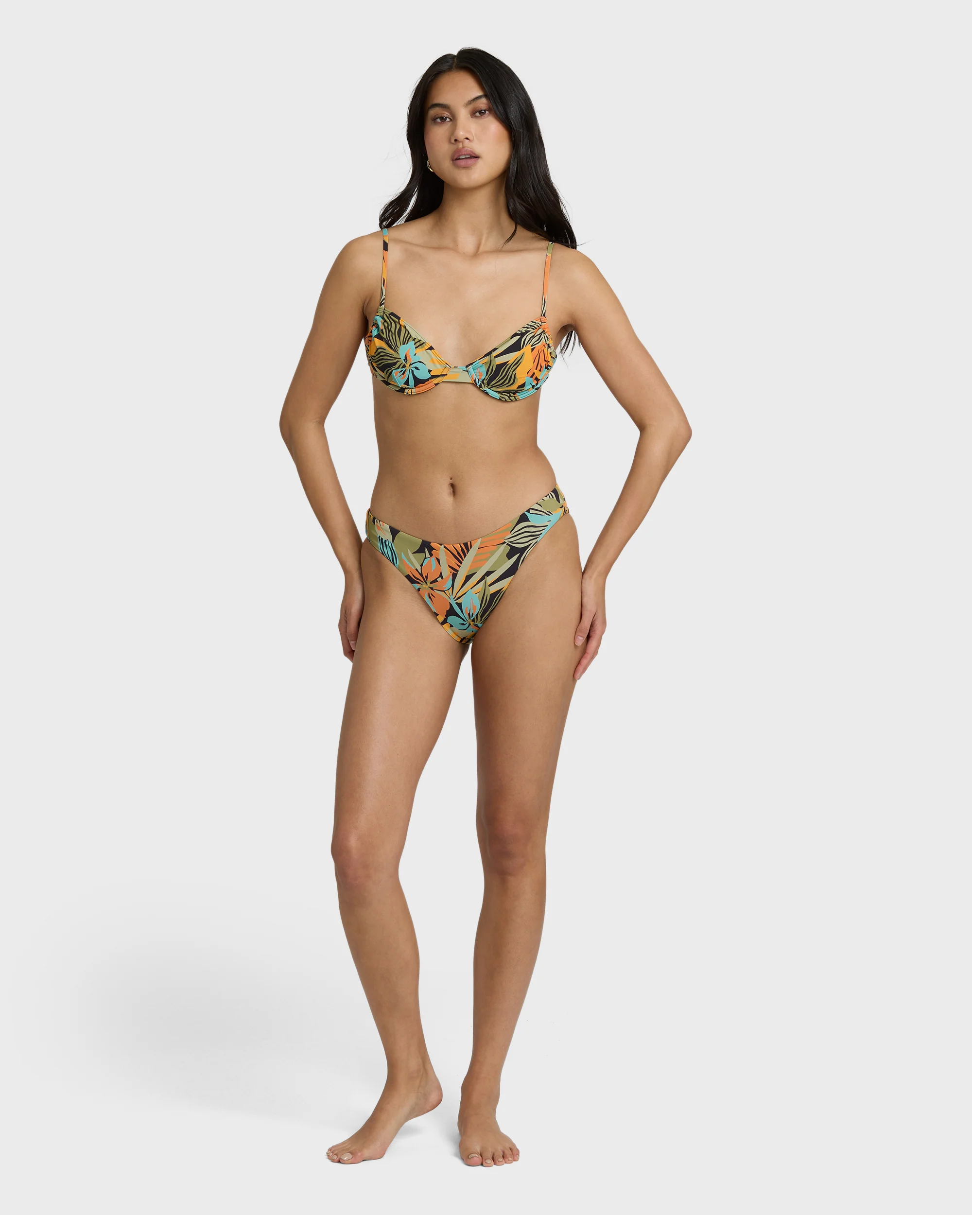 Des Tropiques Talia Underwire Bikini Top - Black Multi - Image 4