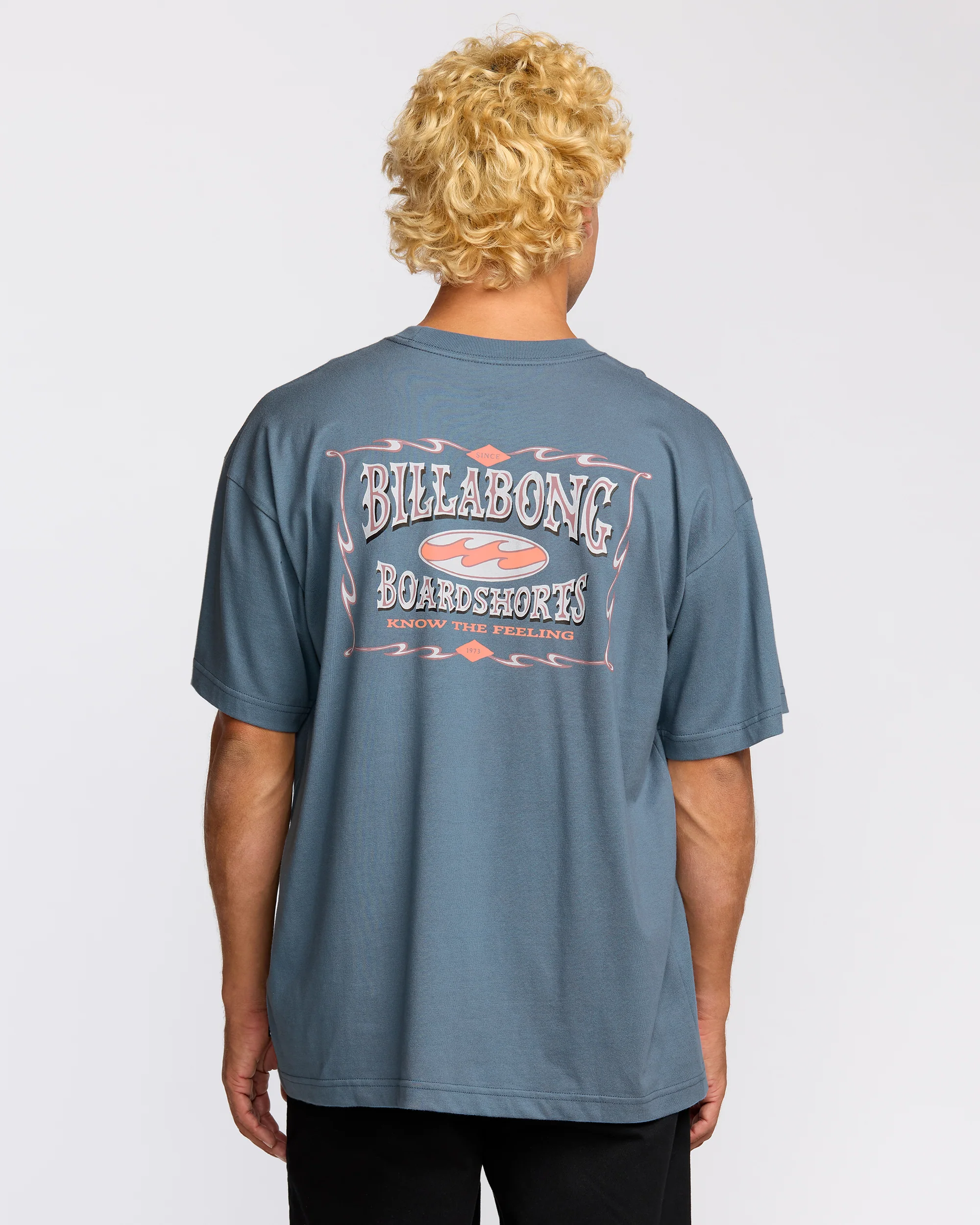 Double Spread OG Short Sleeve T-Shirt - Steel Blue - Image 3