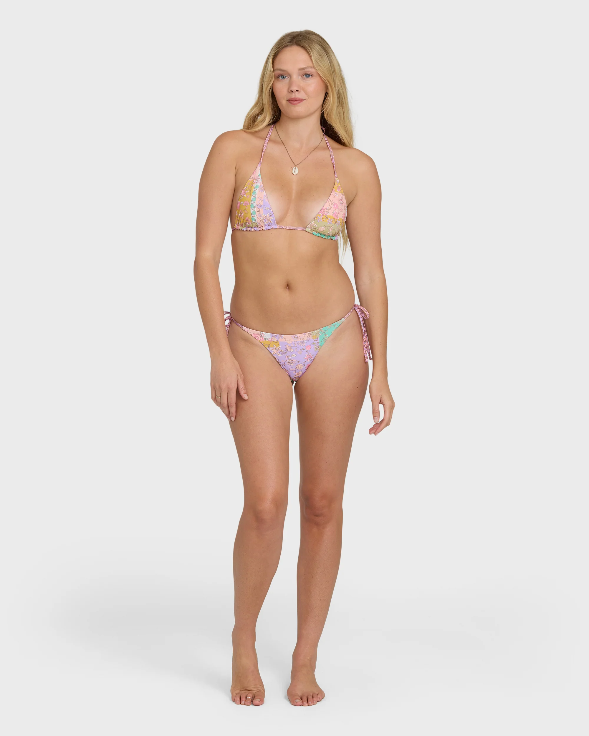 Dreamy Daze Reversible Triangle Bikini Top - Sweet Lilac - Image 4