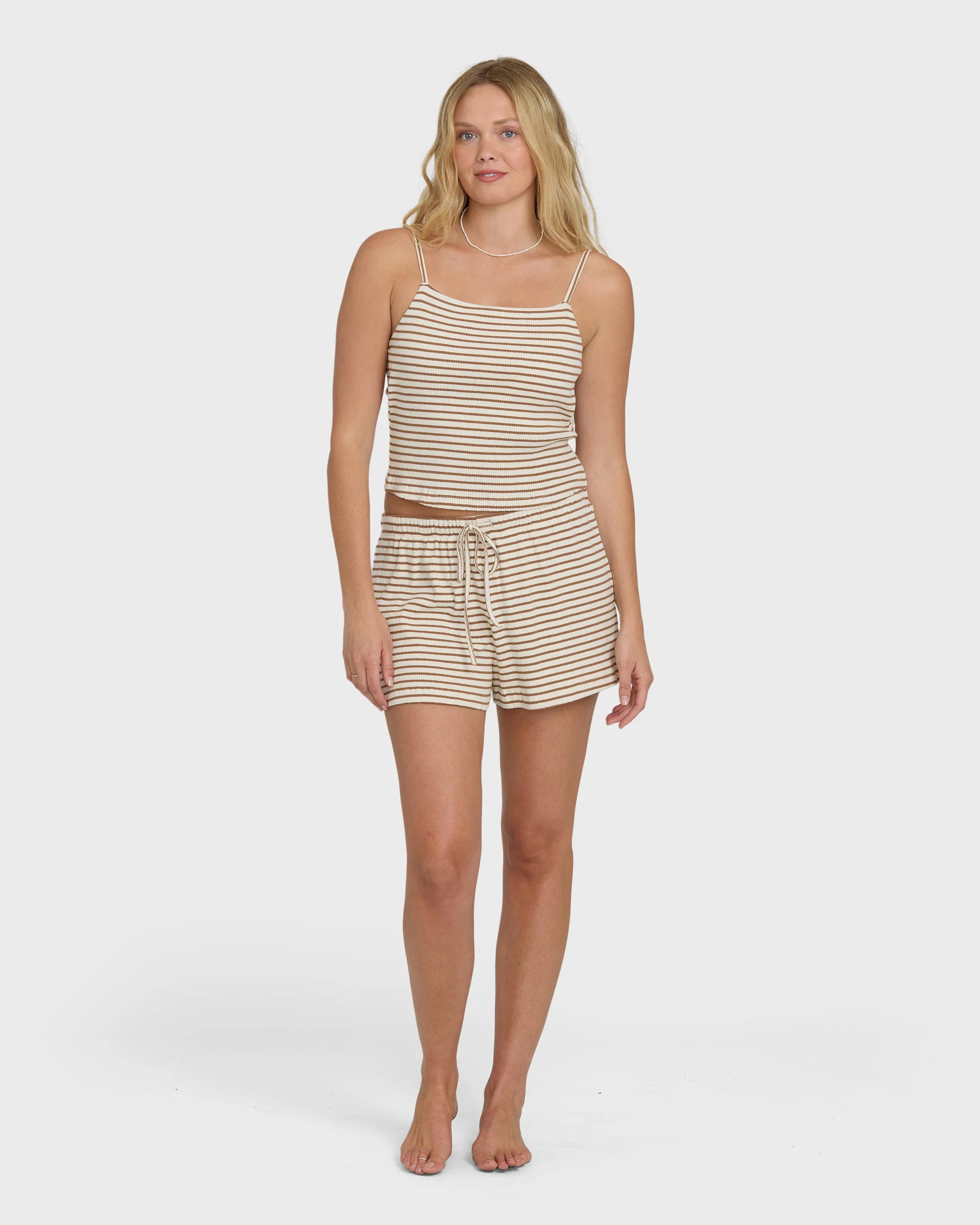 Easy Livin Knit Shorts - Brown Stone - Image 3