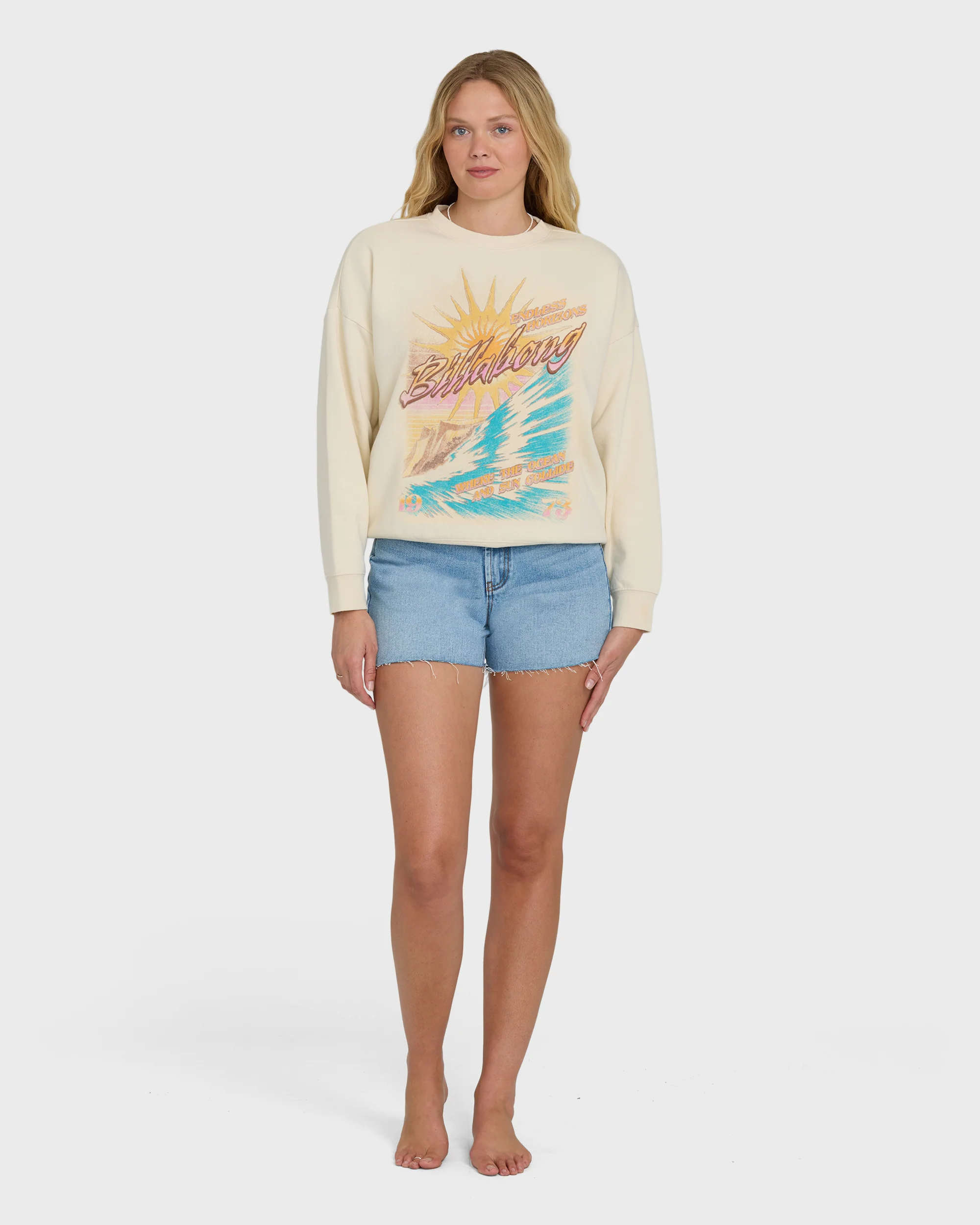 Echo Crewneck Sweatshirt - White Cap - Image 4