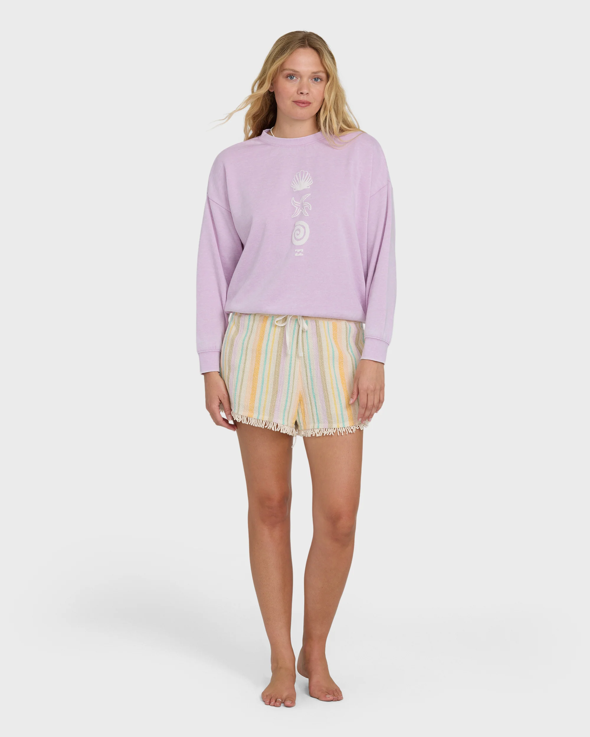 Echo Burnout Crewneck Sweatshirt - Sweet Lilac - Image 4