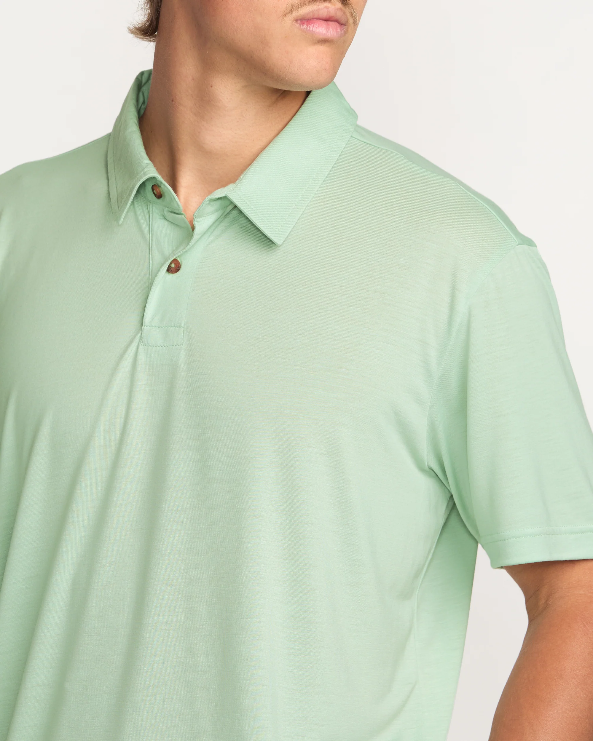 Eclipse Short Sleeve Polo Shirt - Seafoam - Image 2