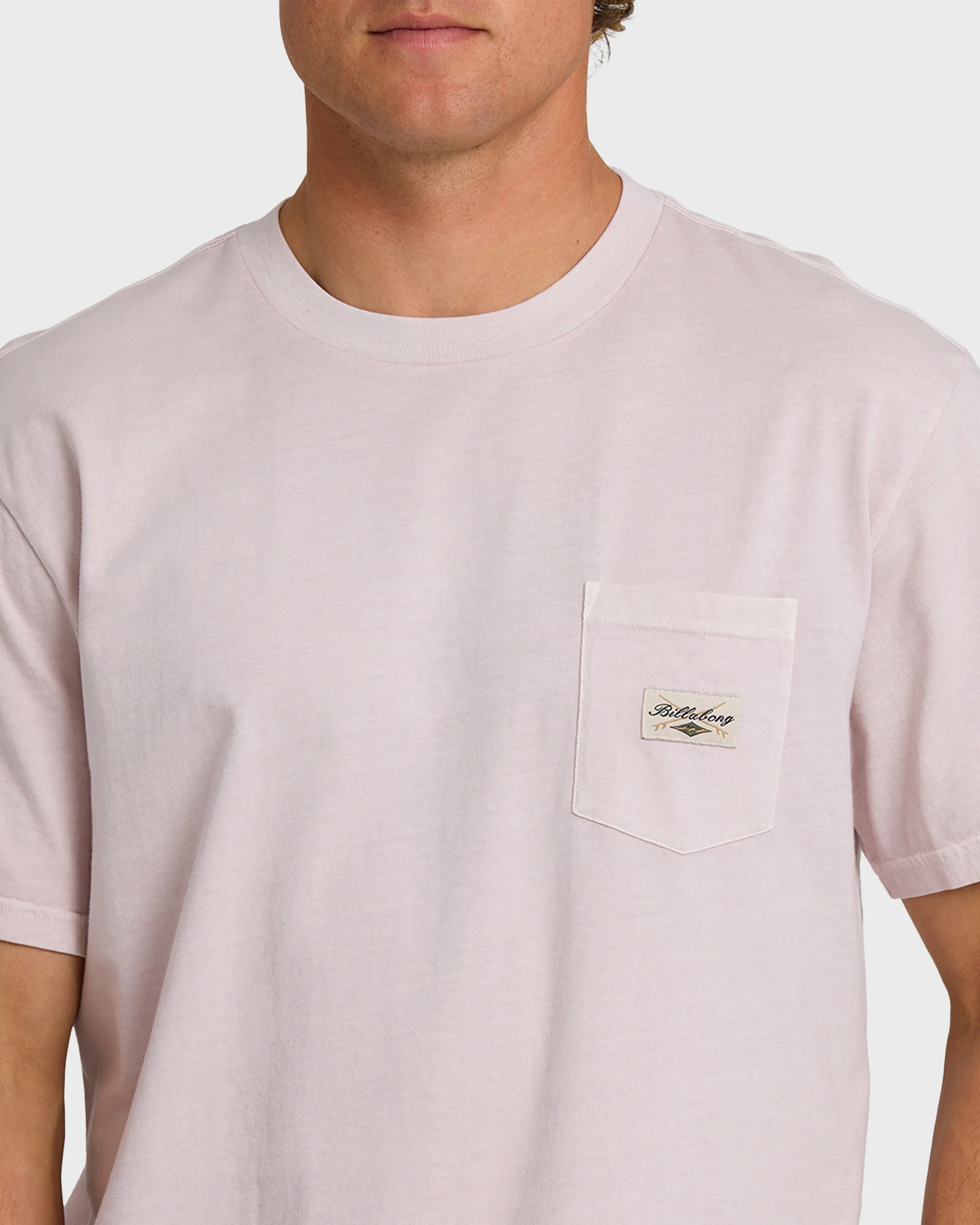 Essential Pocket Wave Washed Premium Short Sleeve T-Shirt - Dusty Purple - Image 5