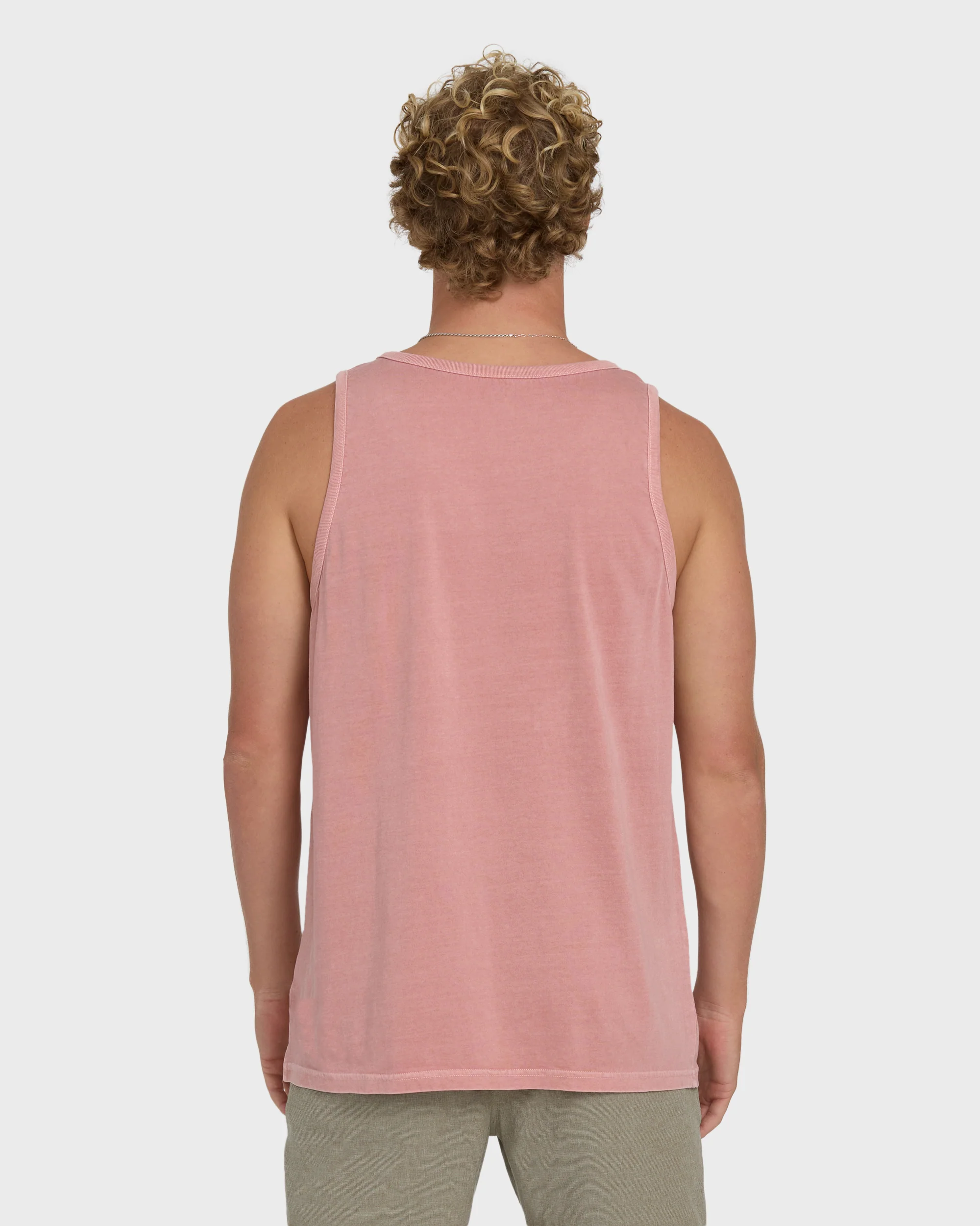 Essential Pocket Wave Washed Premium Tank Top - Ash Rose - Image 2