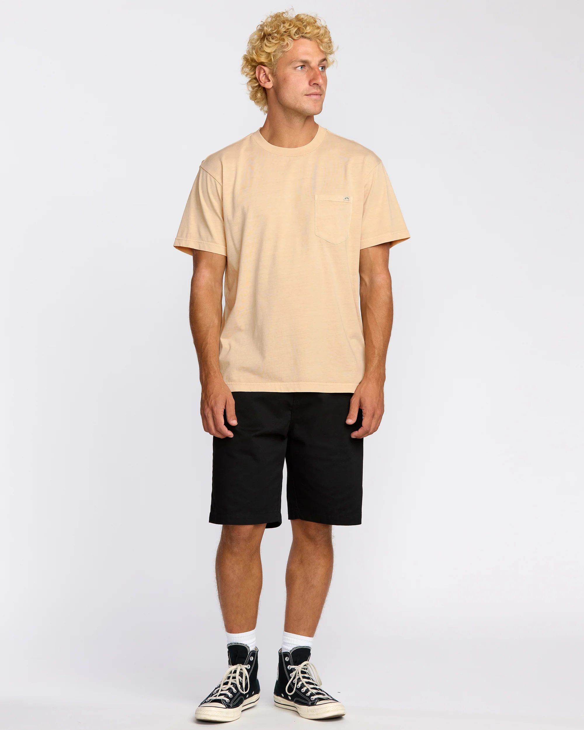 Essential Premium Wave Wash T-Shirt - Light Khaki - Image 4
