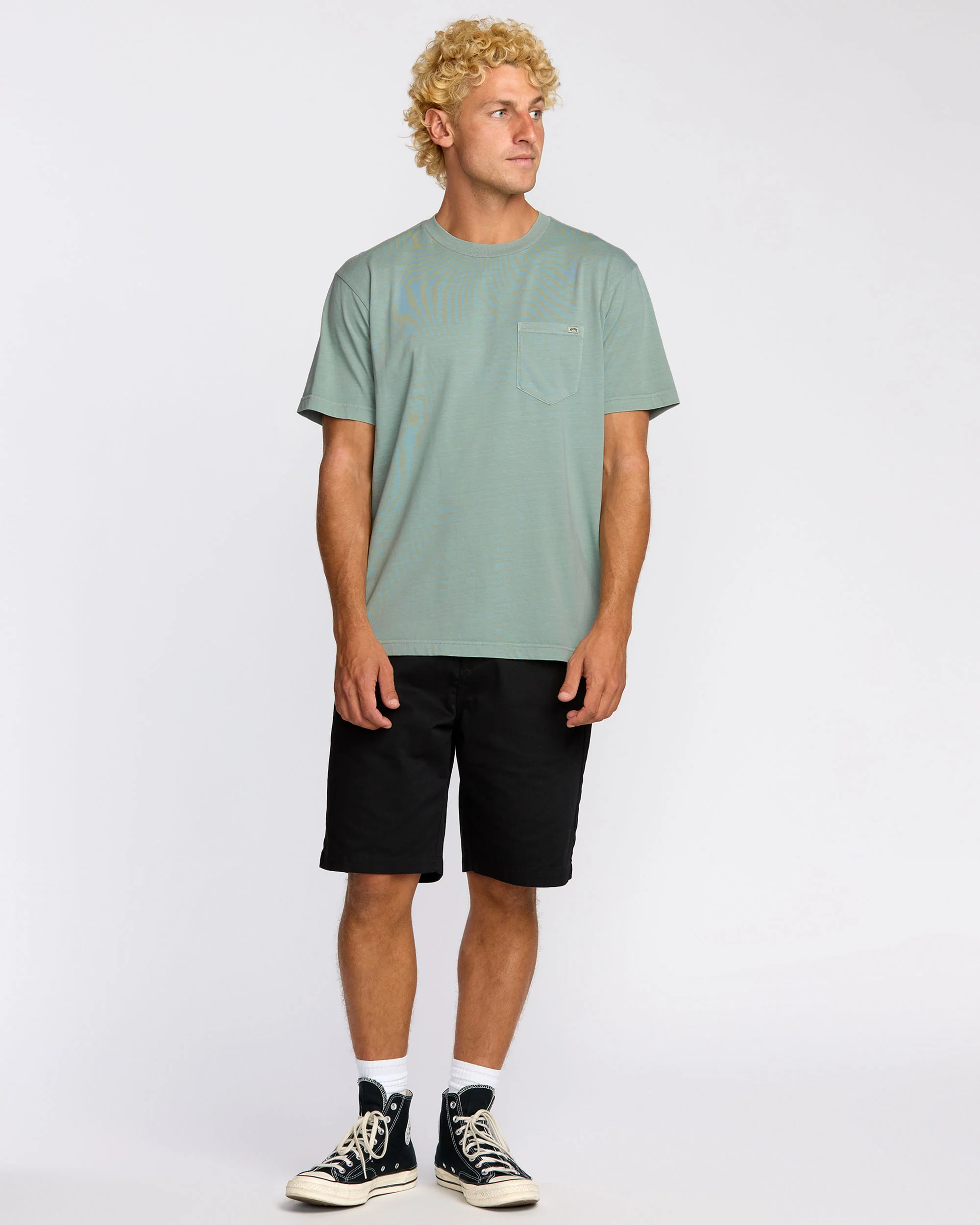 Essential Premium Wave Wash T-Shirt - Mineral Blue - Image 4