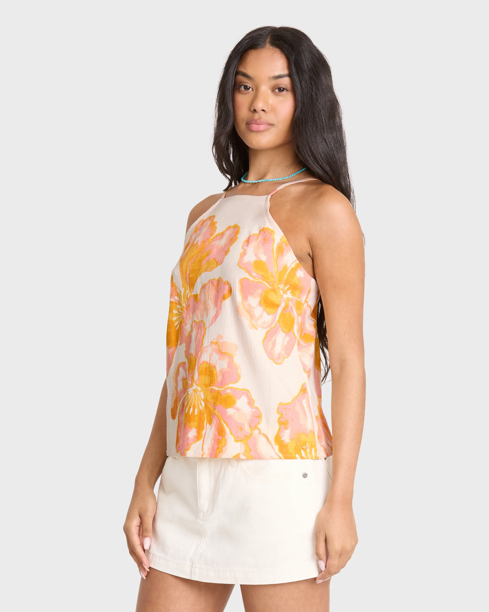 Floral Trippin Tank Top - Salt Crystal - Image 3