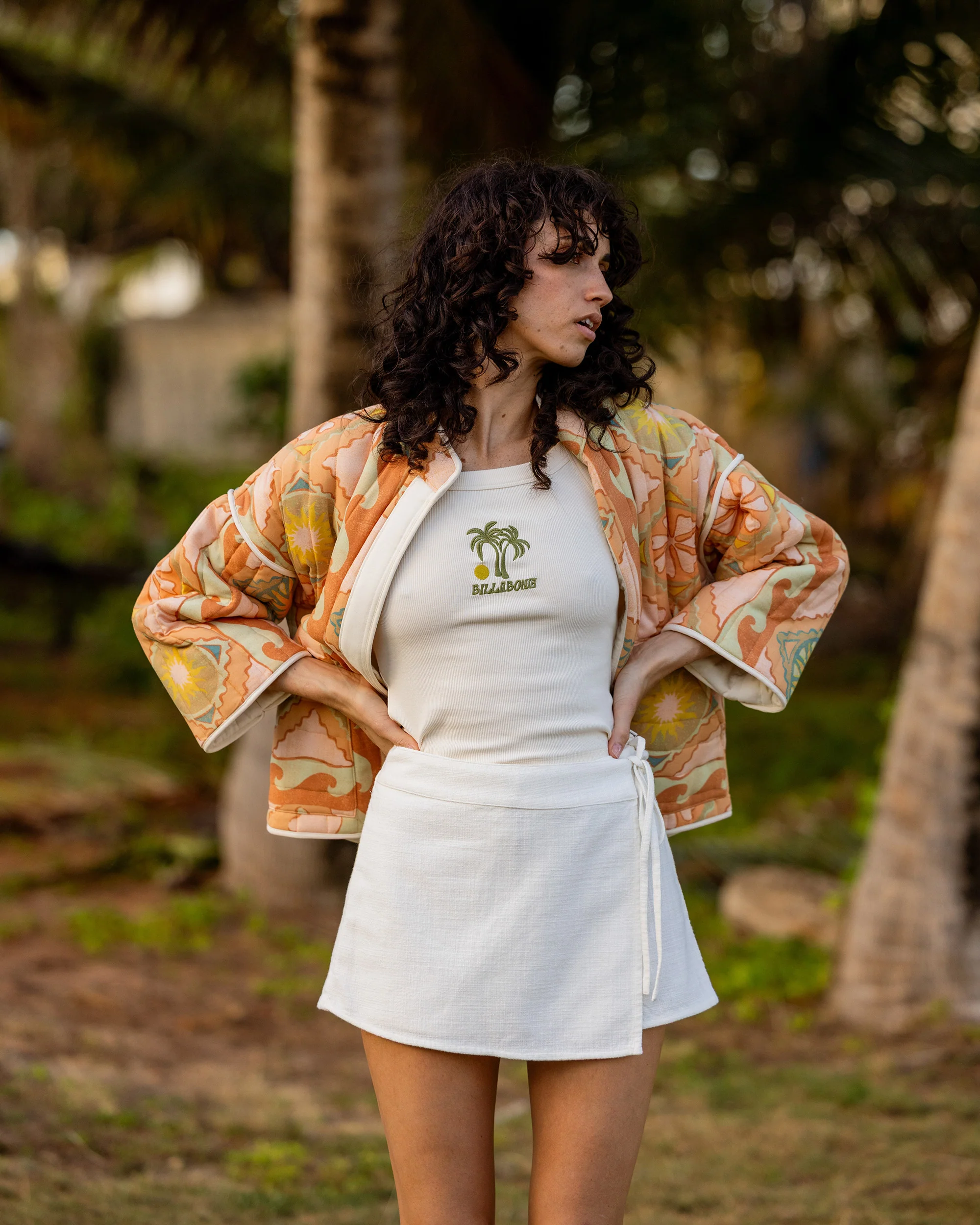 Folk Story 2 Quilted Jacket - Sand - Image 2