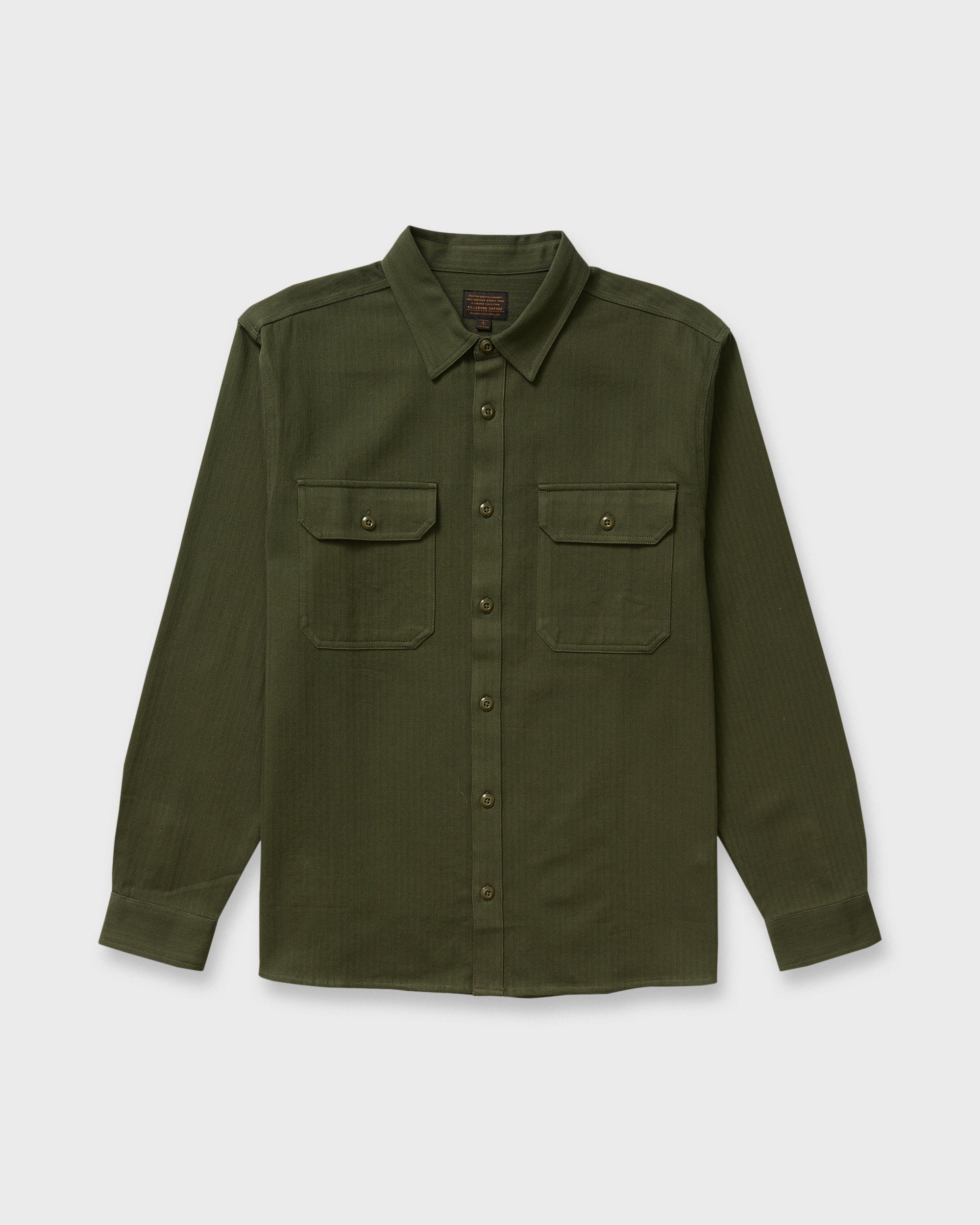 Fort Garage Long Sleeve Shirt - Olive - Image 6