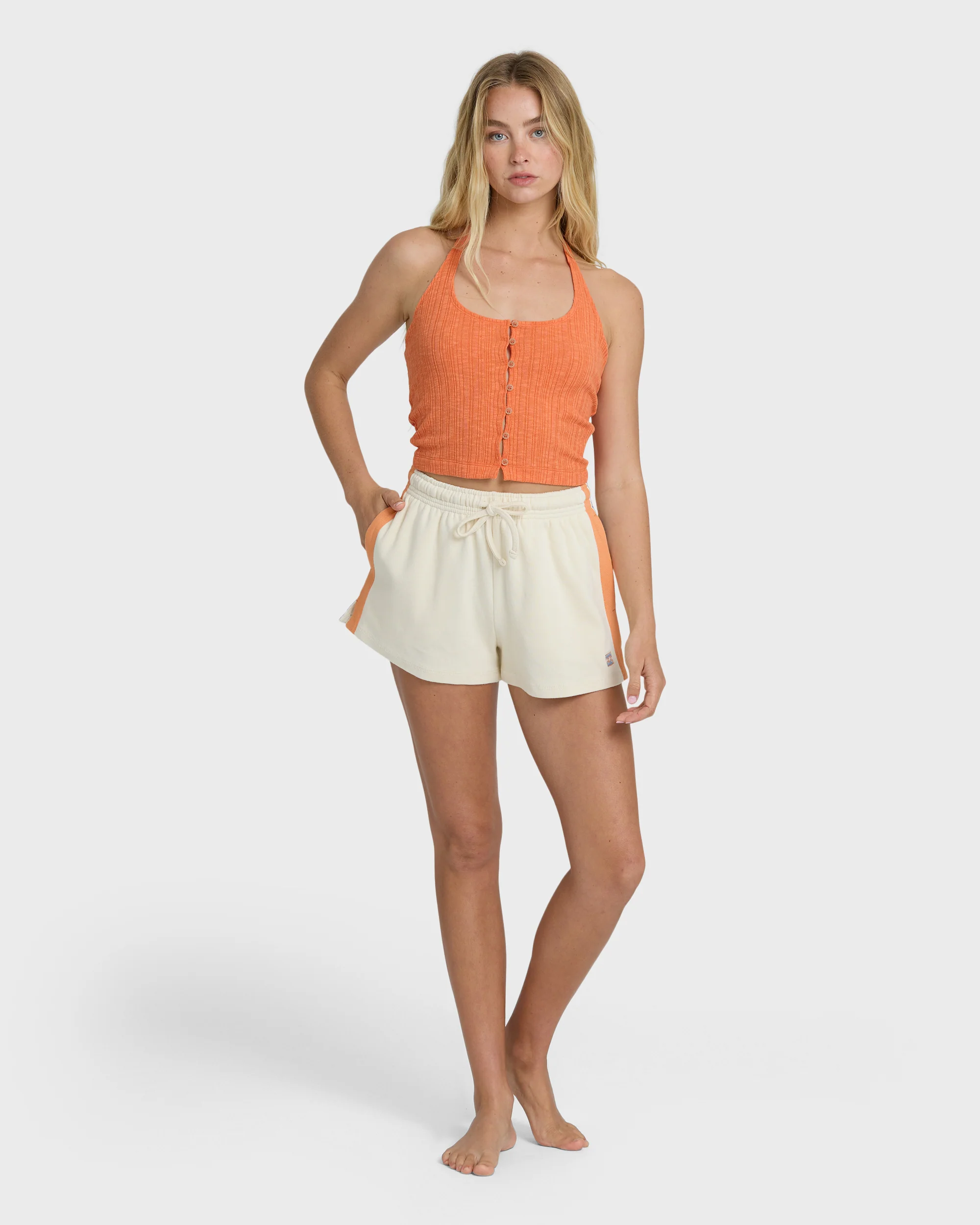Friday Night Knit Halter Top - Saffron - Image 3