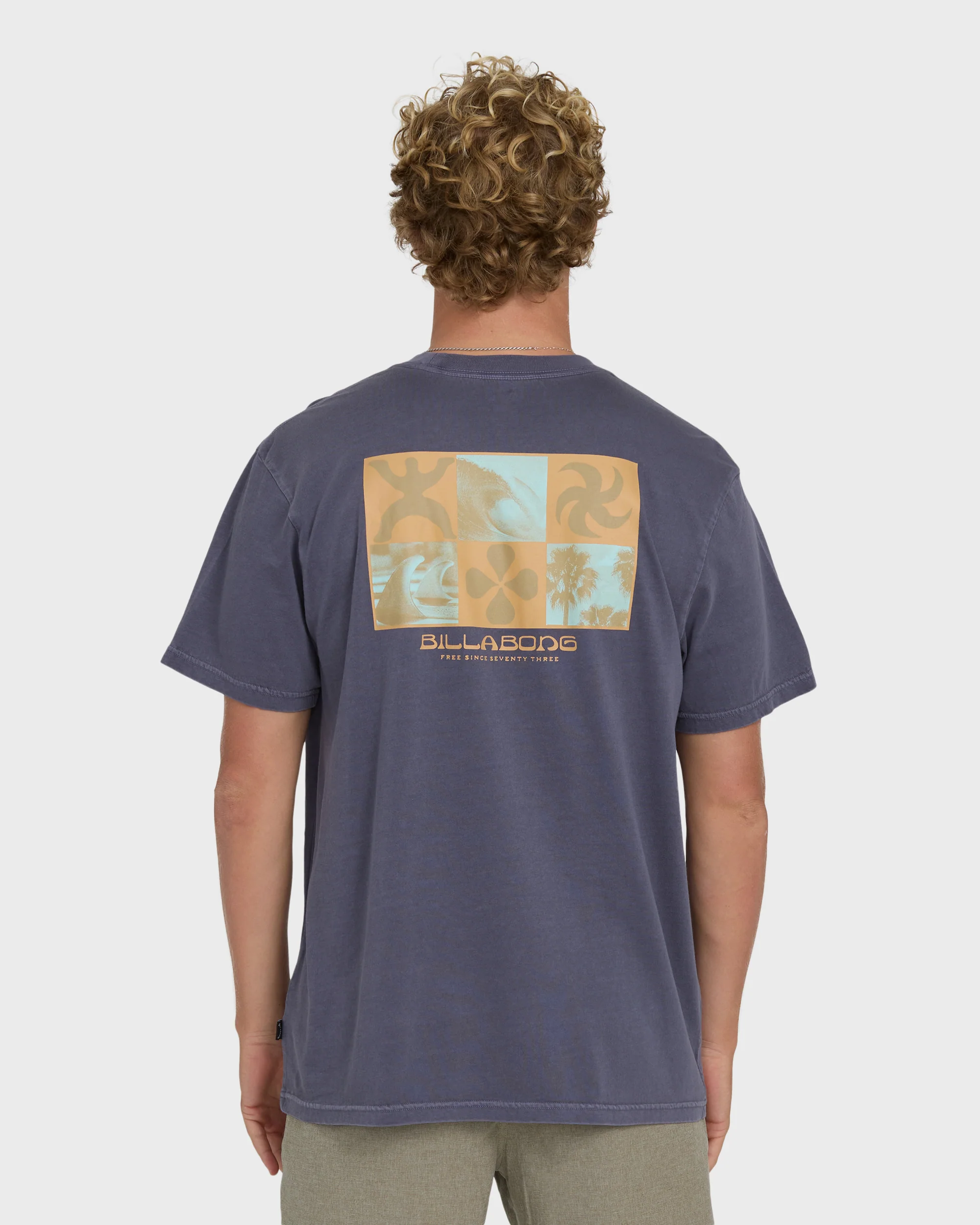 Glyph Wave Washed Premium Short Sleeve Cotton T-Shirt - Greystone - Image 2