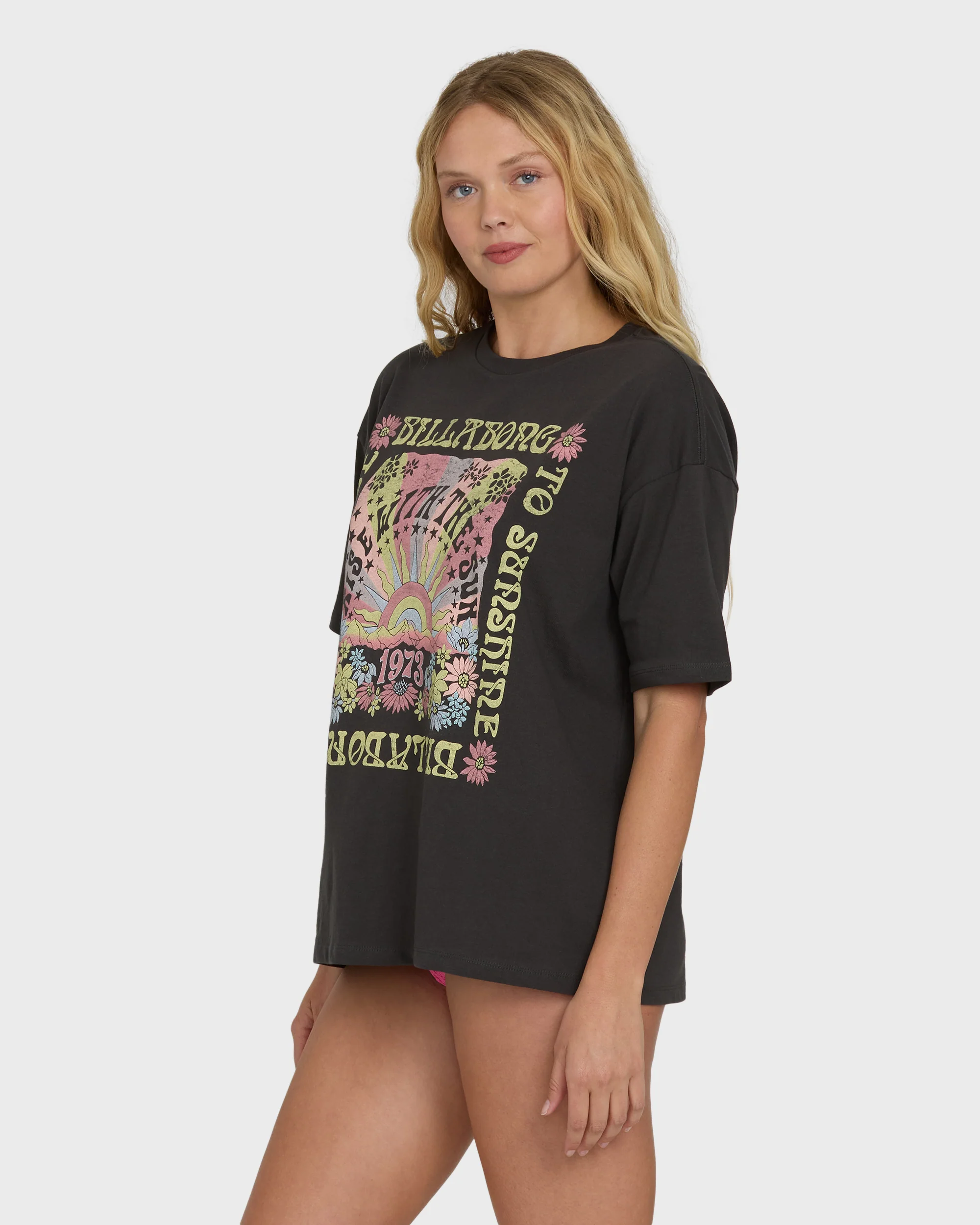 Groovy Sunrise Short Sleeve T-Shirt - Off Black - Image 3