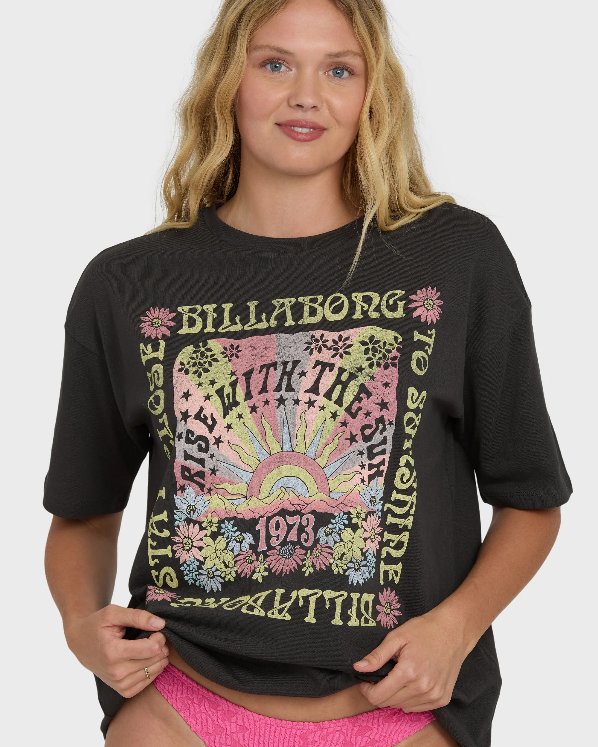 Groovy Sunrise Short Sleeve T-Shirt - Off Black - Image 4