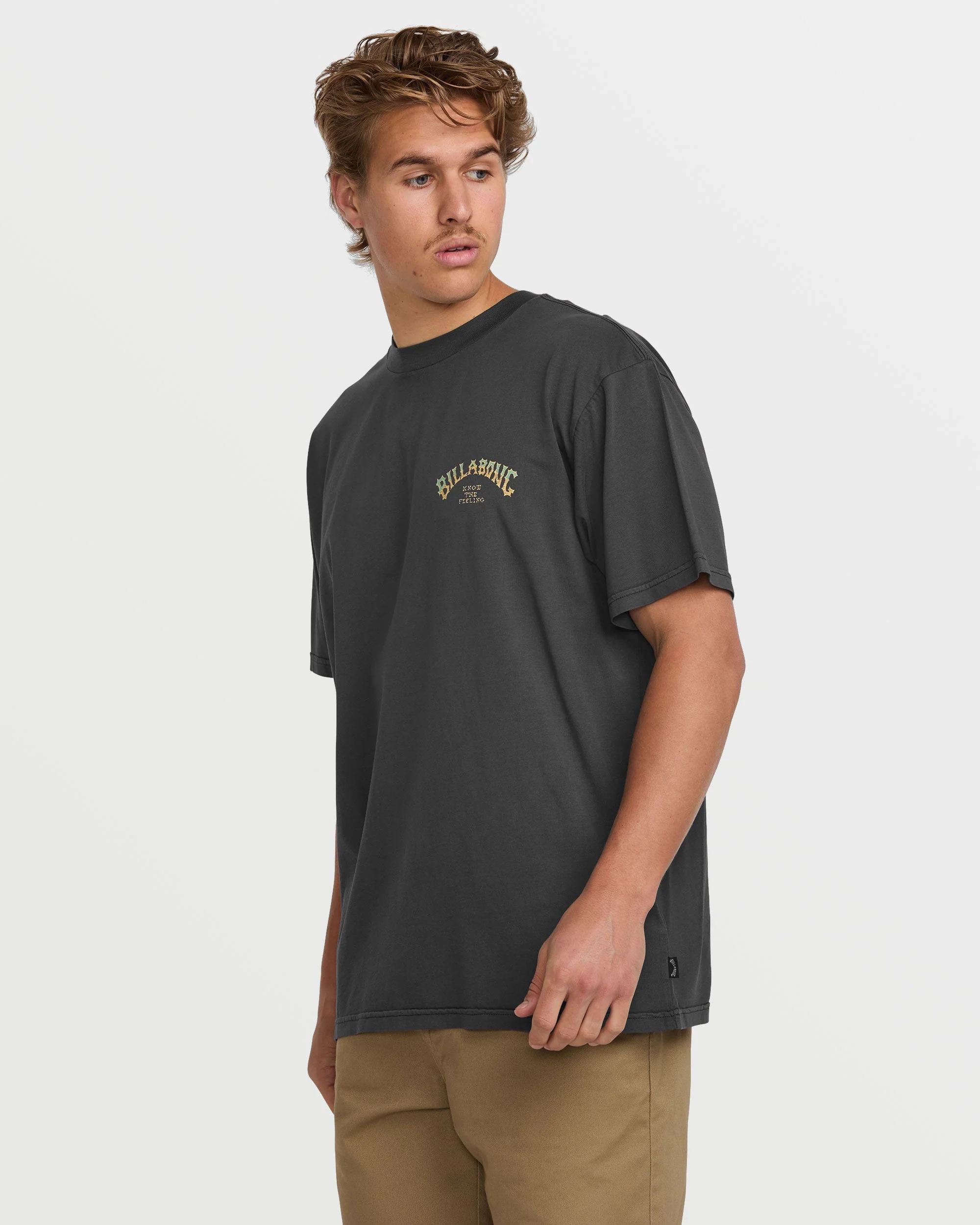 Hack Premium Wave Wash Short Sleeve Tee - Washed Black - Image 3