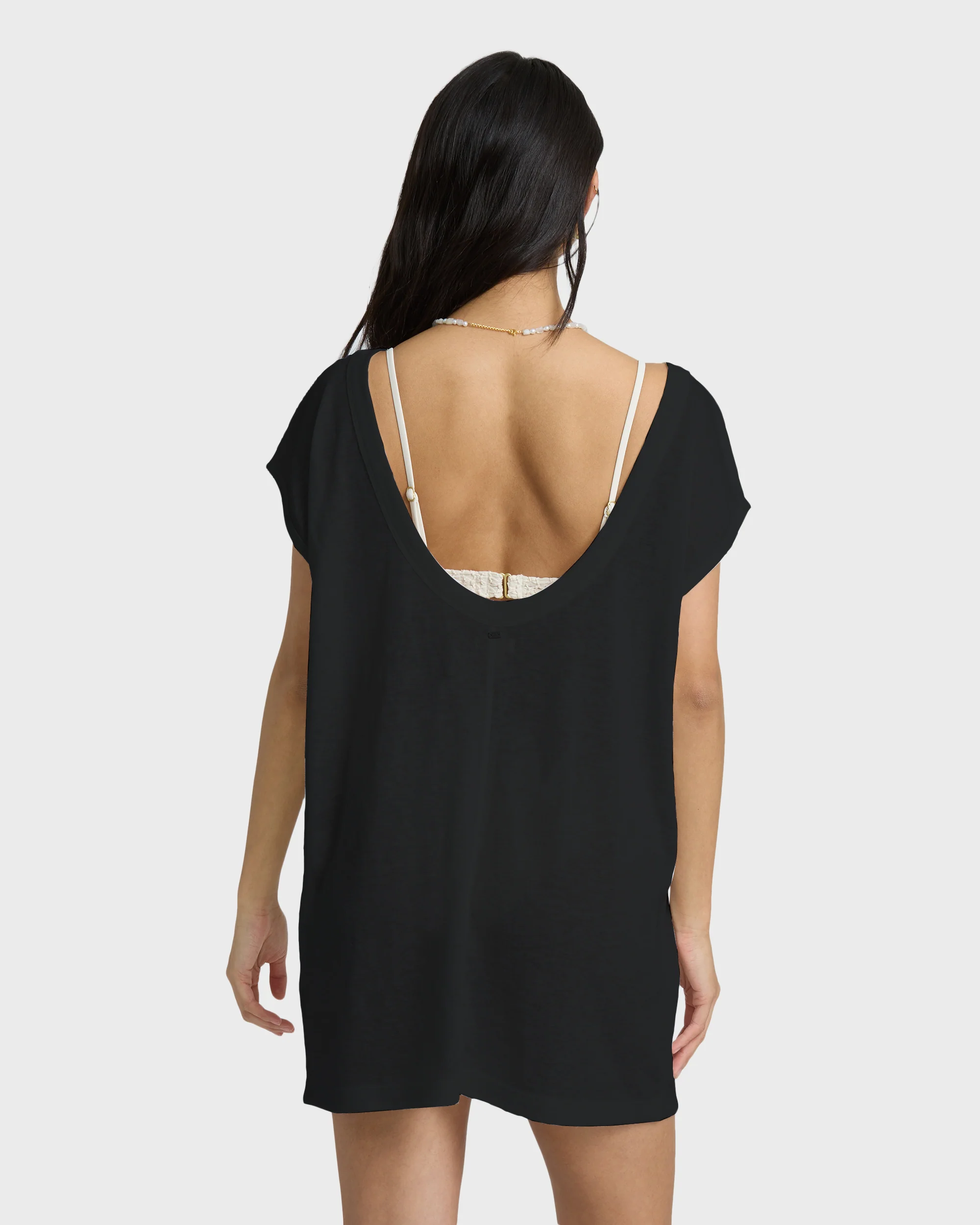 Hallow Wave Mini Short Sleeve Dress - Black Sands - Image 2