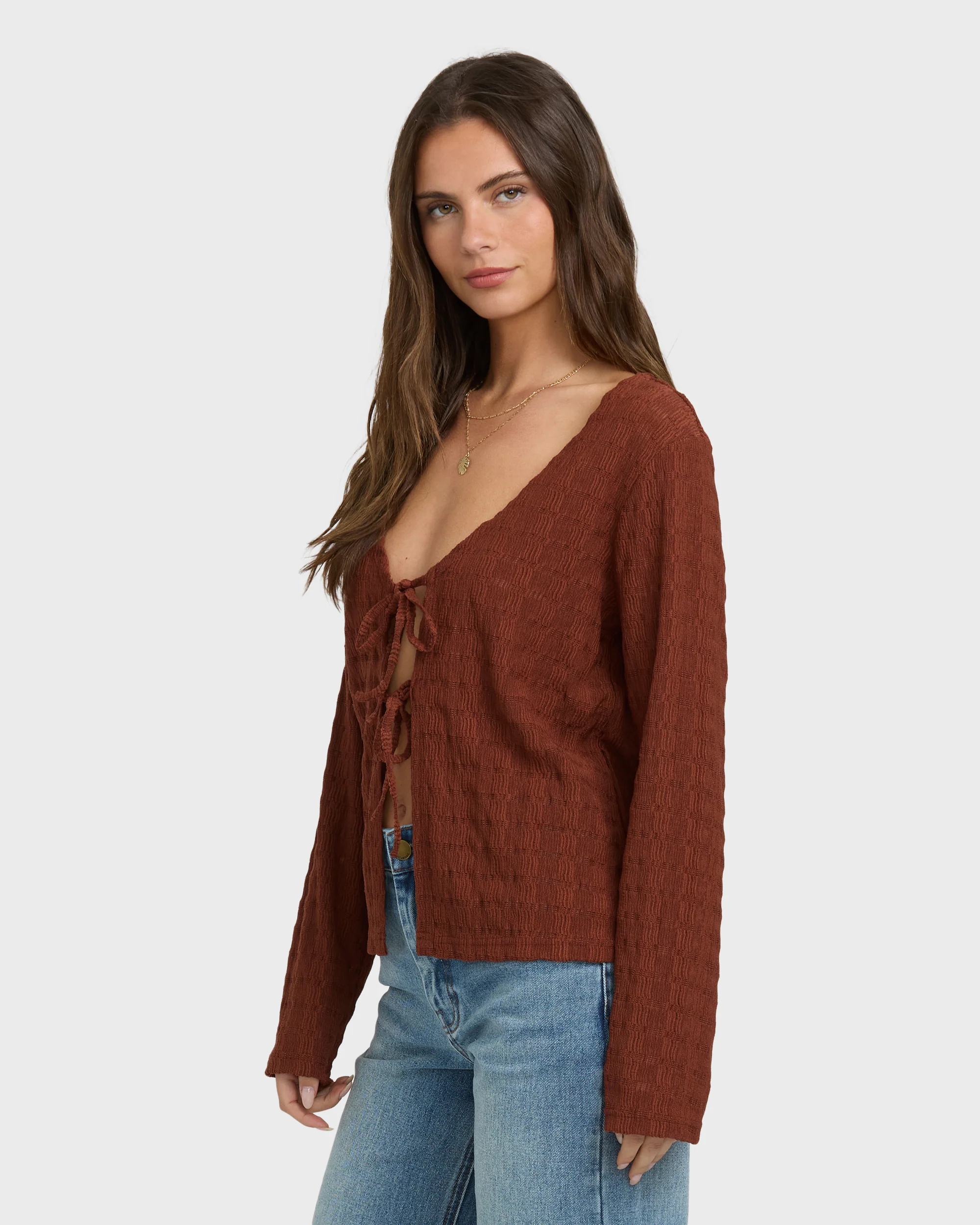 Havana Long Sleeve Knit Top - Cowhide - Image 4